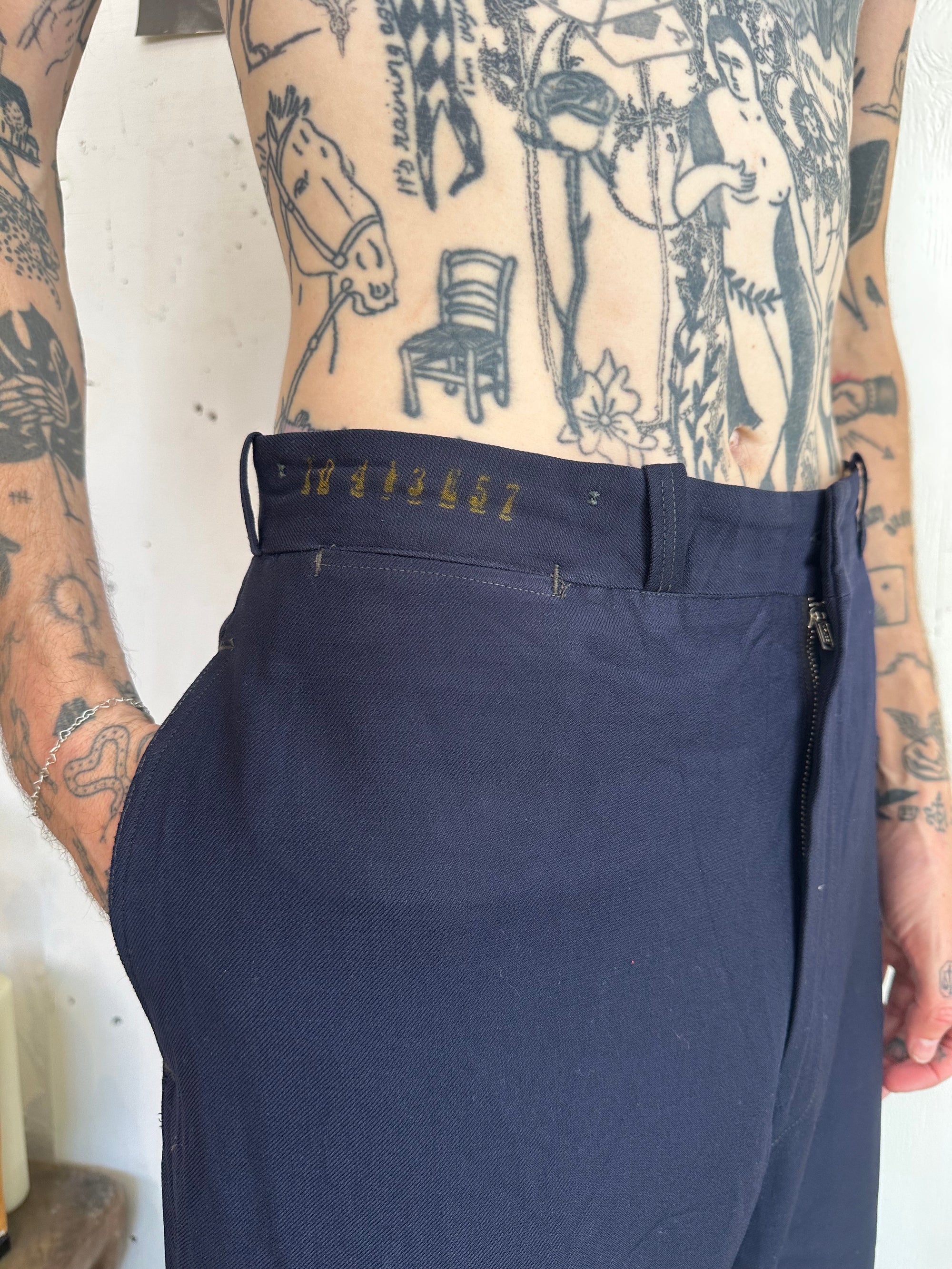 1957 Union Made Navy Blue Trousers