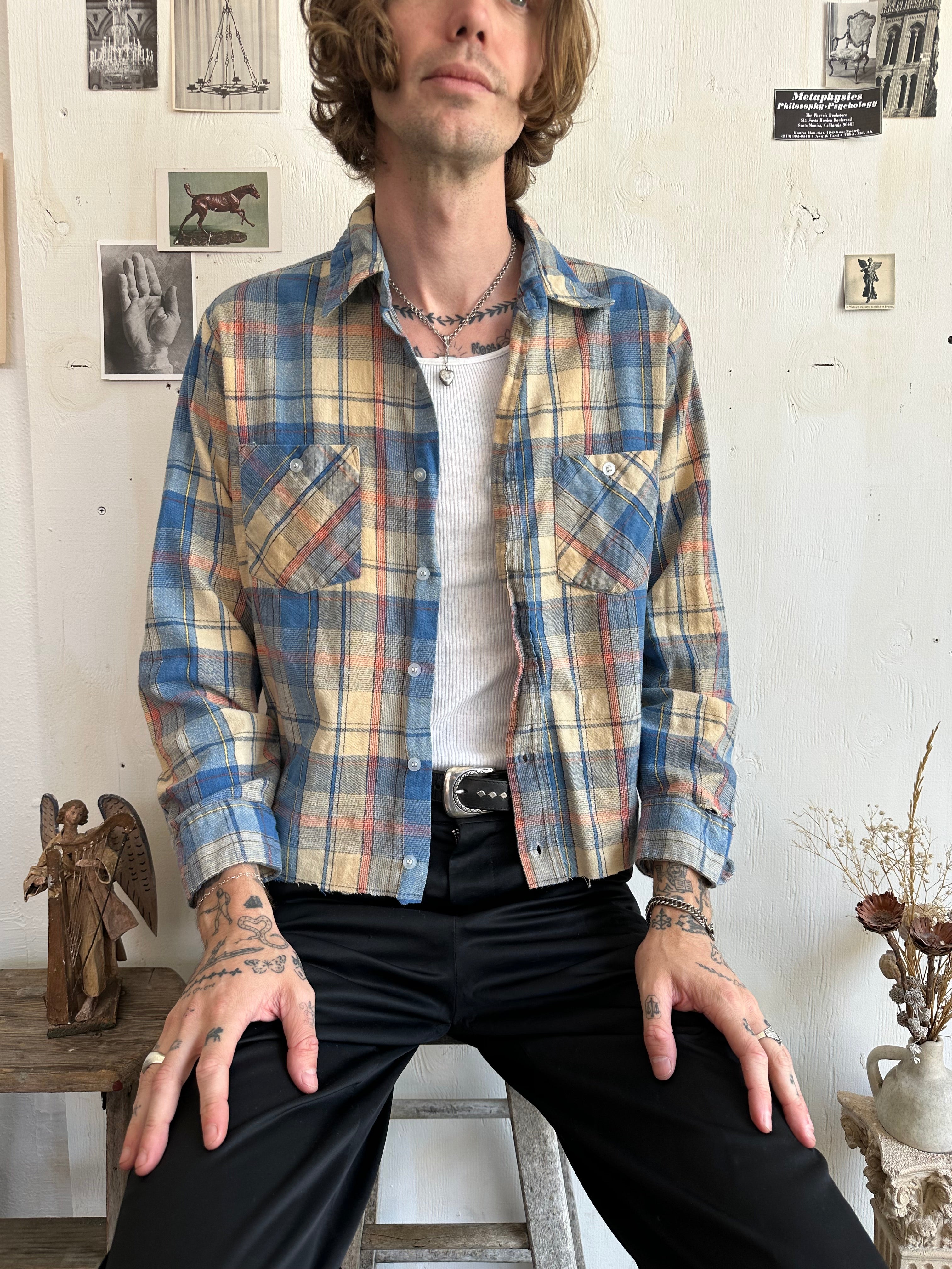 1990s Chopped GAP Flannel (Boxy M)