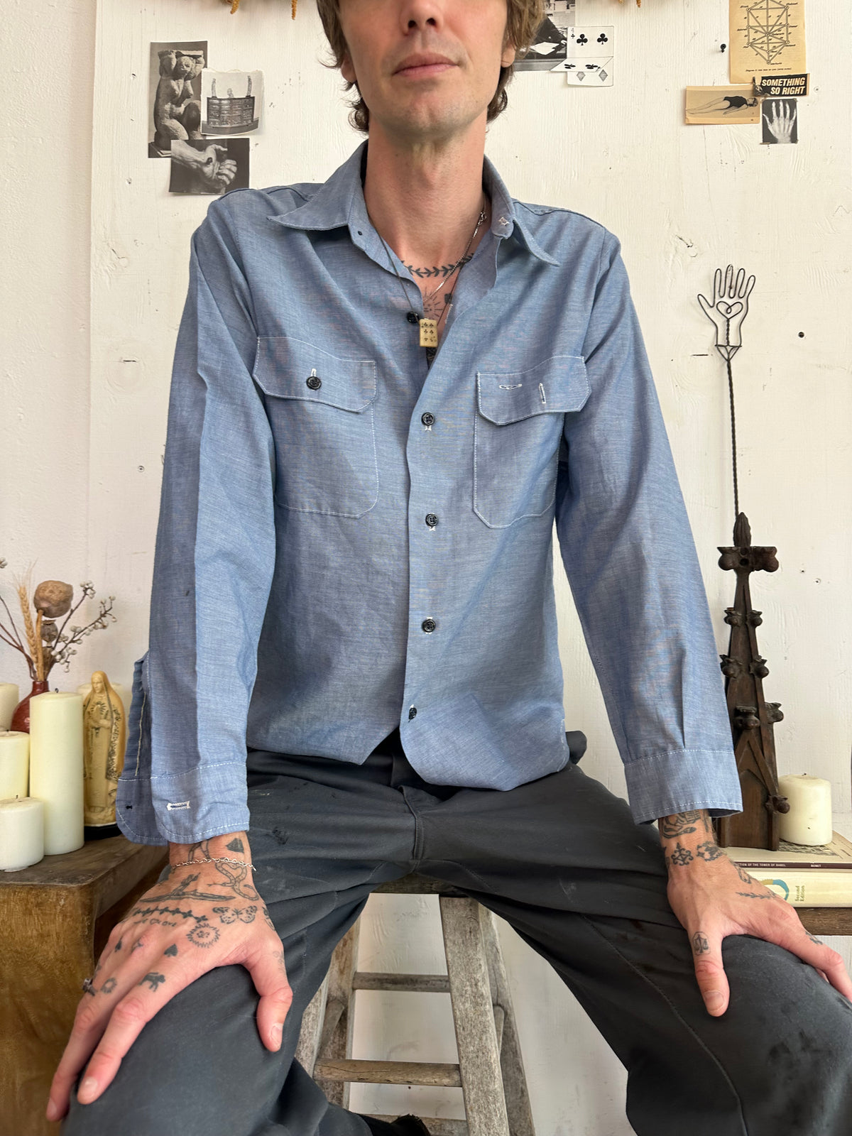 1970s Chambray Work Shirt