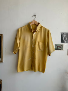 1960s Sunfaded Yellow Button Down (Boxy M)