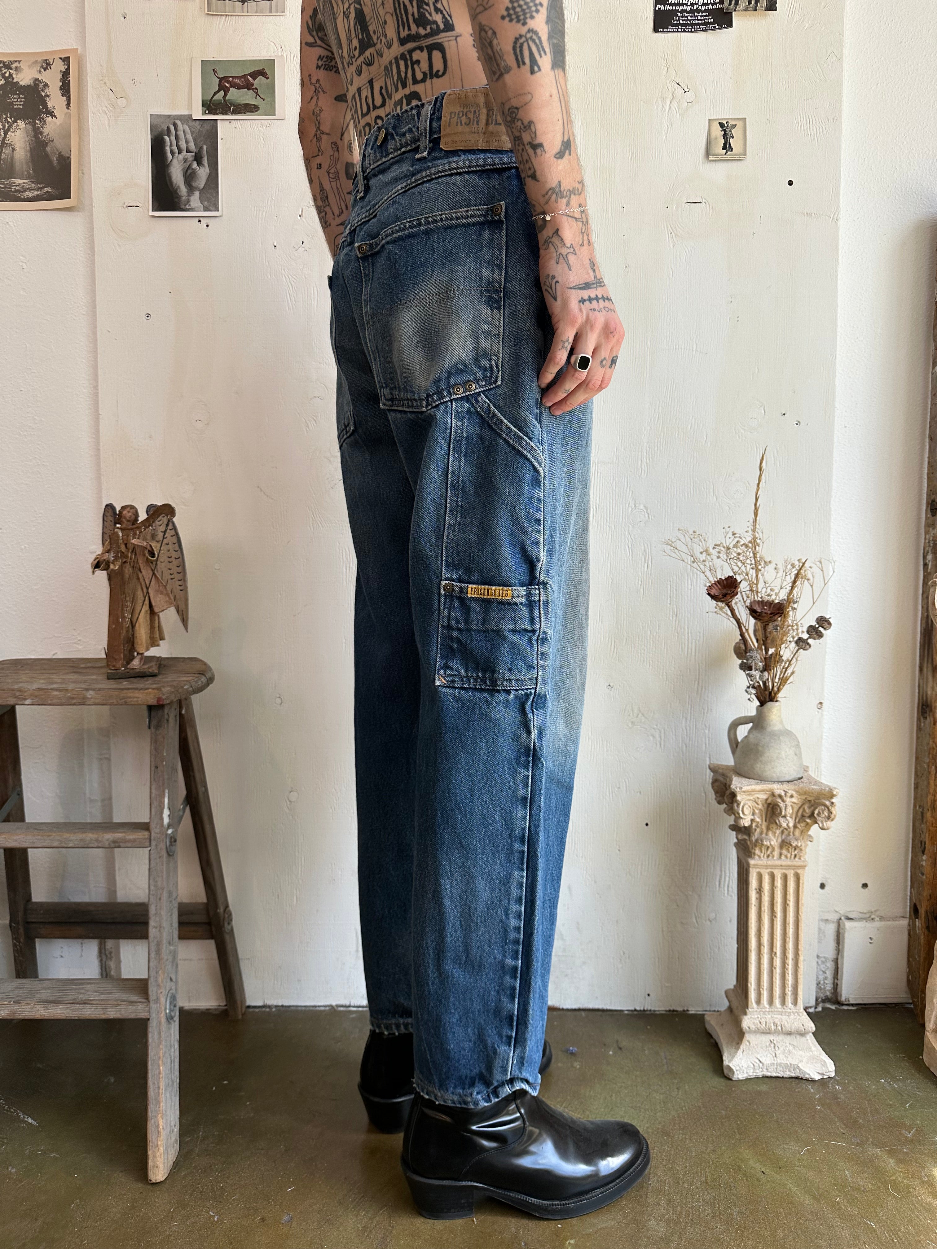1990s Prison Blues Baggy Denim (34/31)