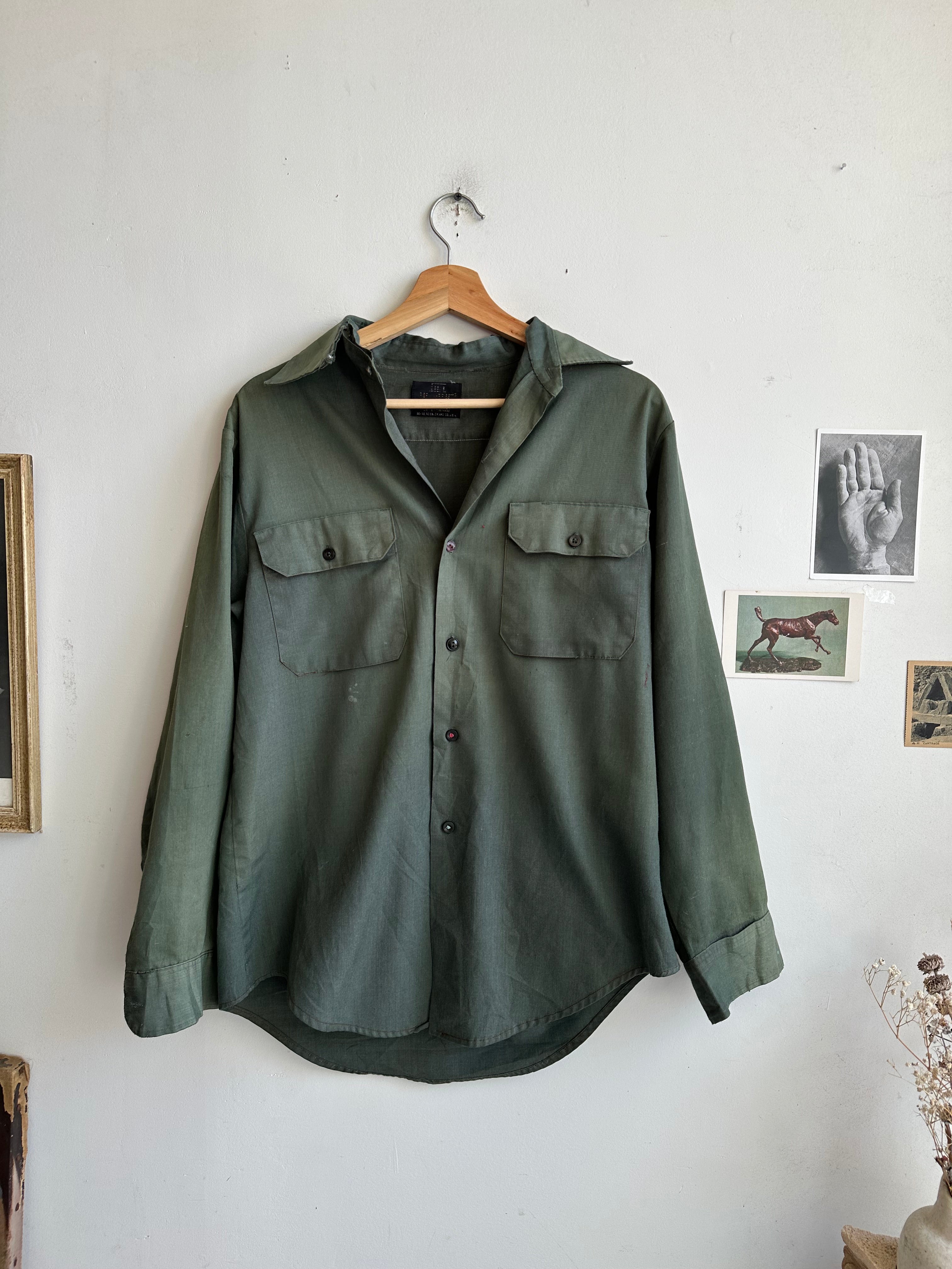 1960s Sunfaded Work Shirt (XL)