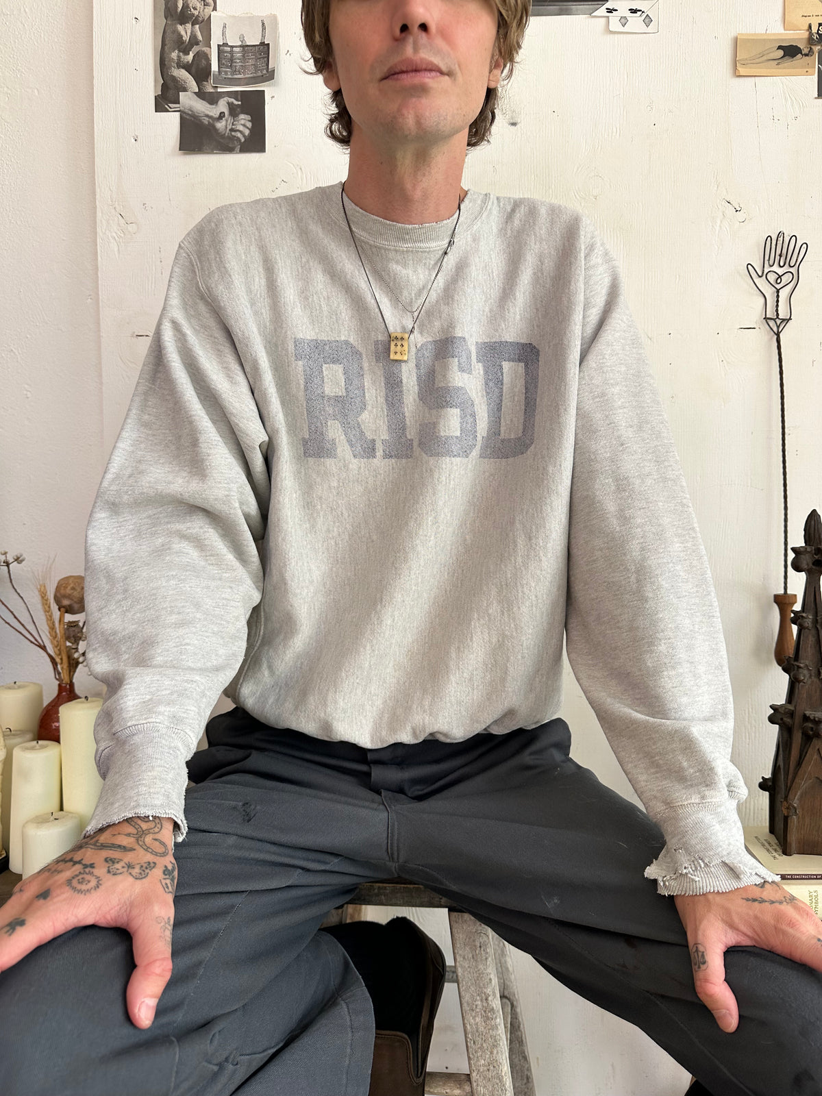 1990s RISD Reverse Weave Sweatshirt