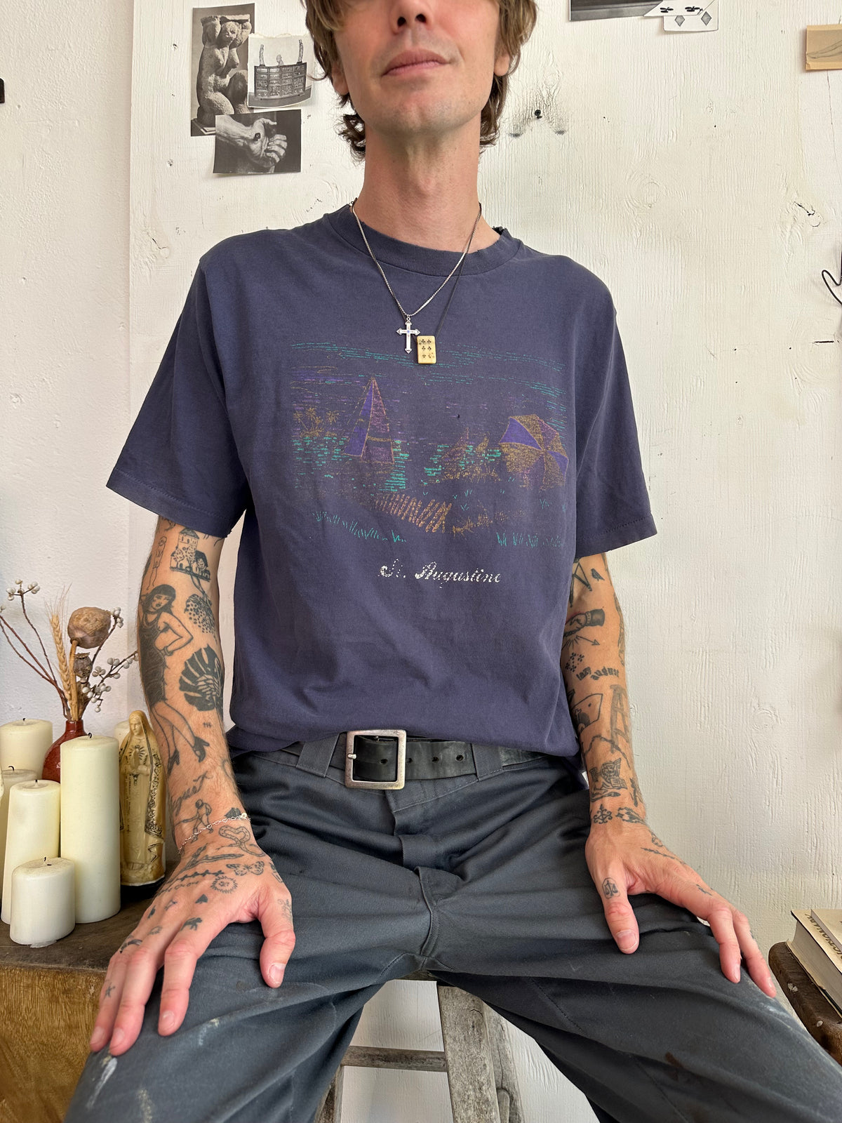 1990s Perfectly Warn Navy Tourism Tee