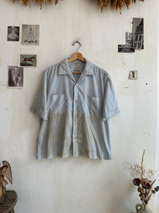 1960s Chopped Baby Blue Button Up (Boxy M/L)