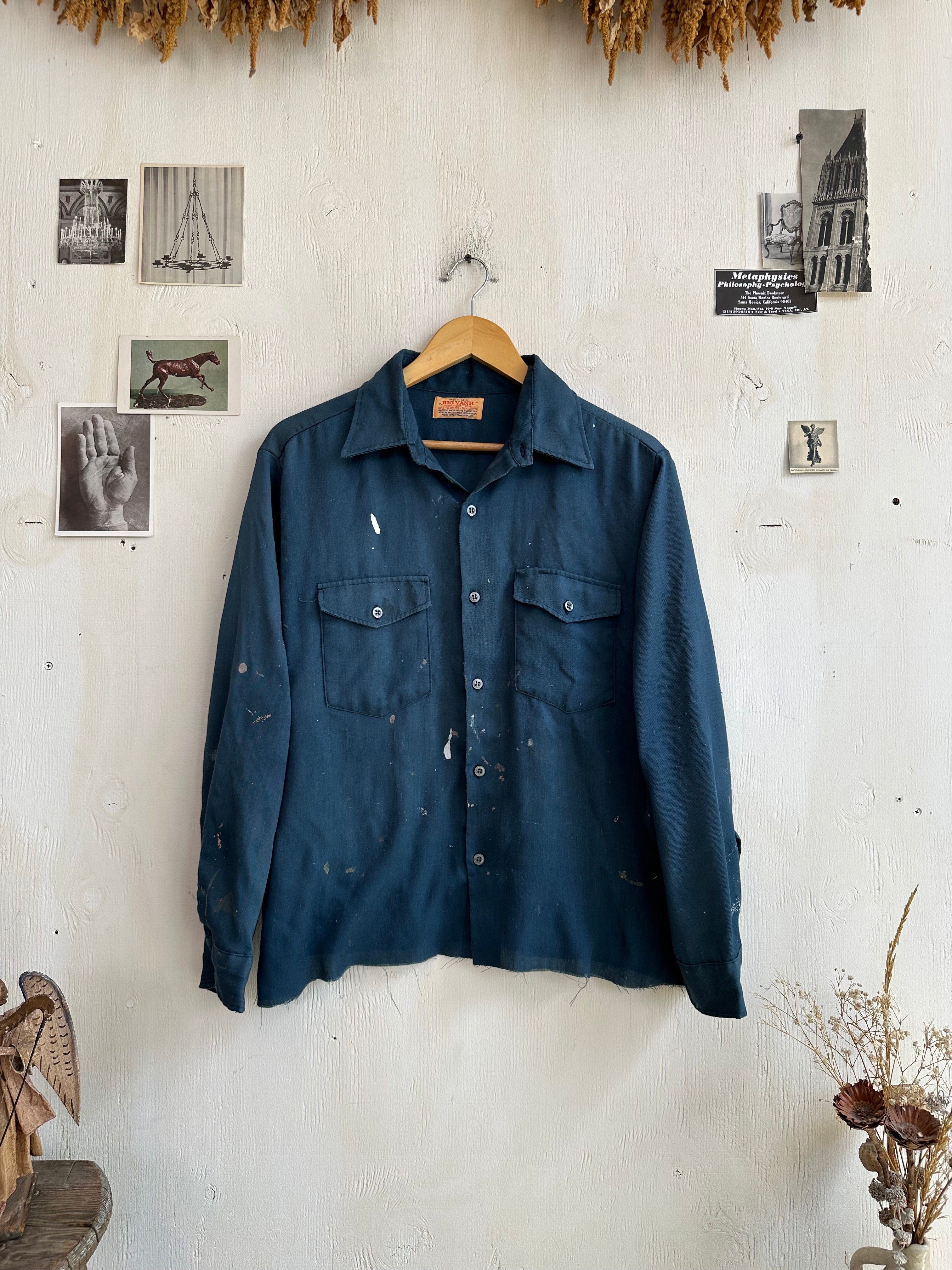1970s Thrashed Paper Thin Work Shirt (Boxy M/L)