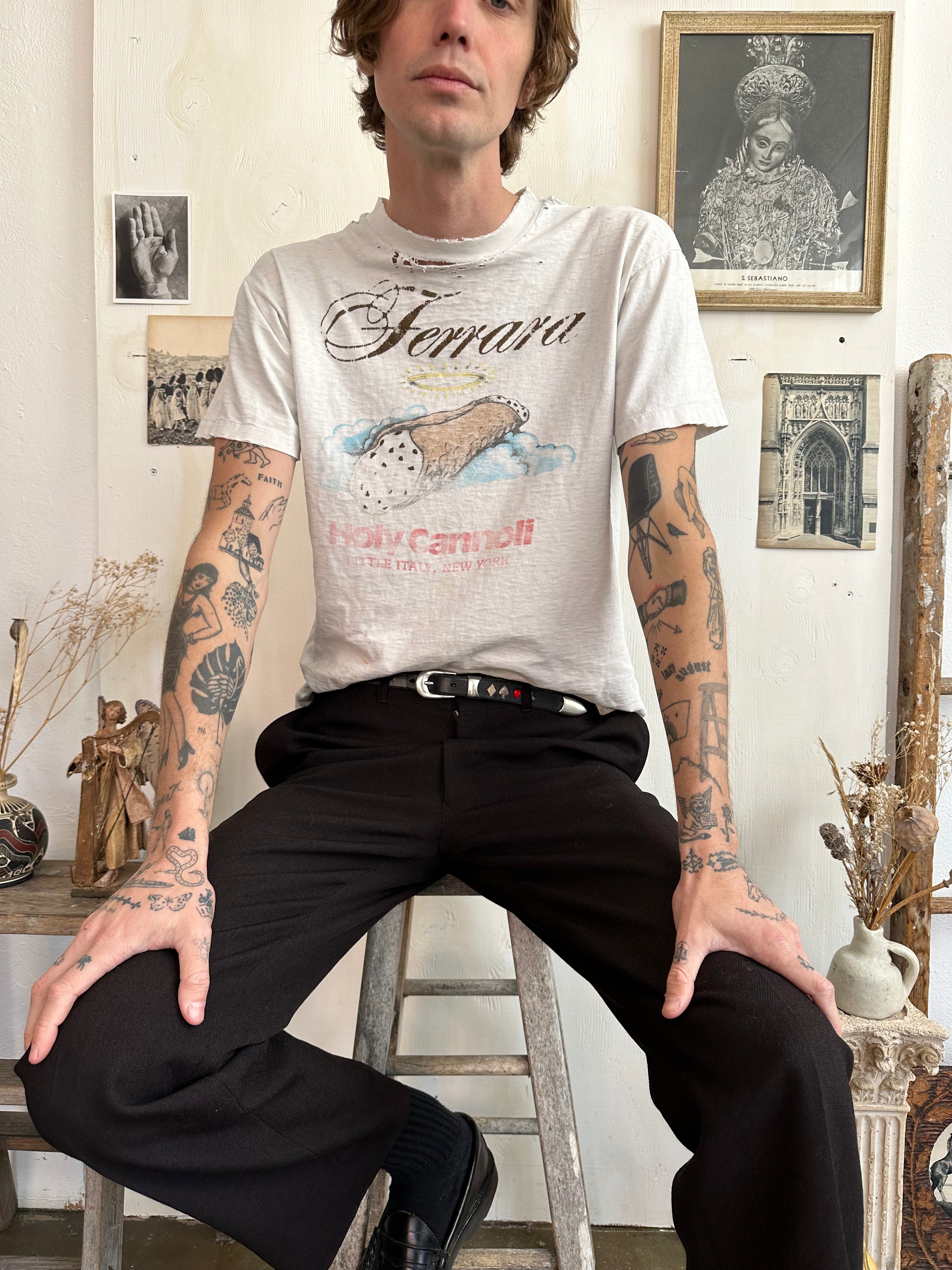 1980s Thrashed Holy Cannoli T-Shirt (Boxy M)