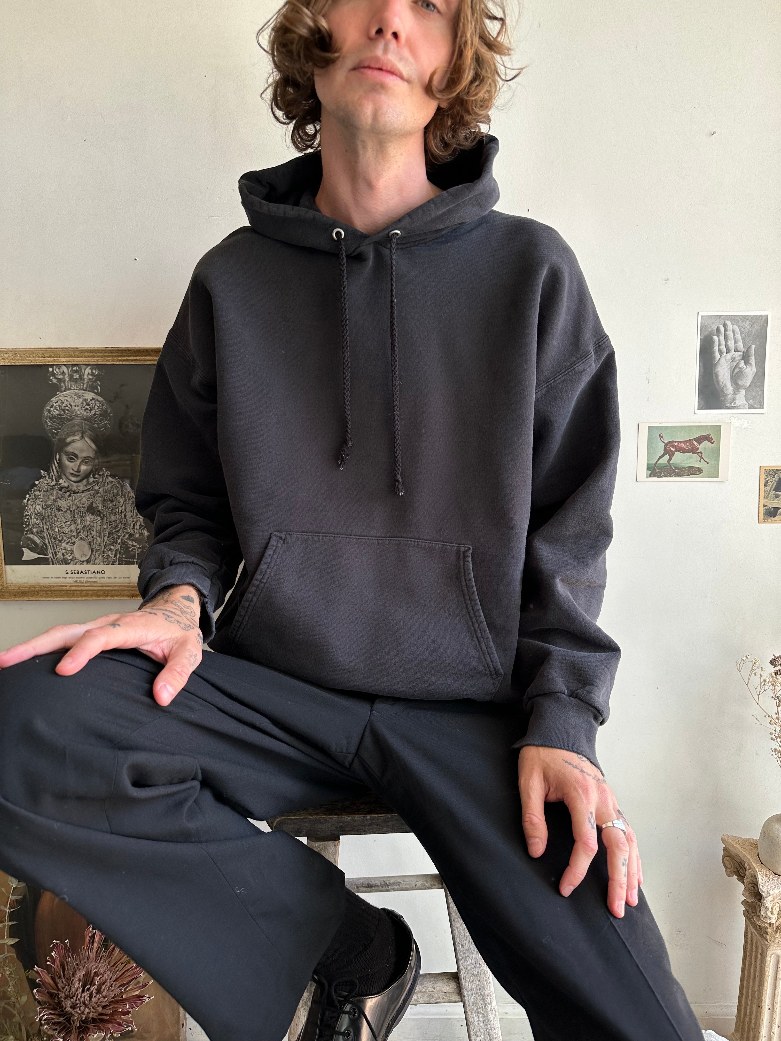 1990s Faded Black Hoodie (Boxy XL)