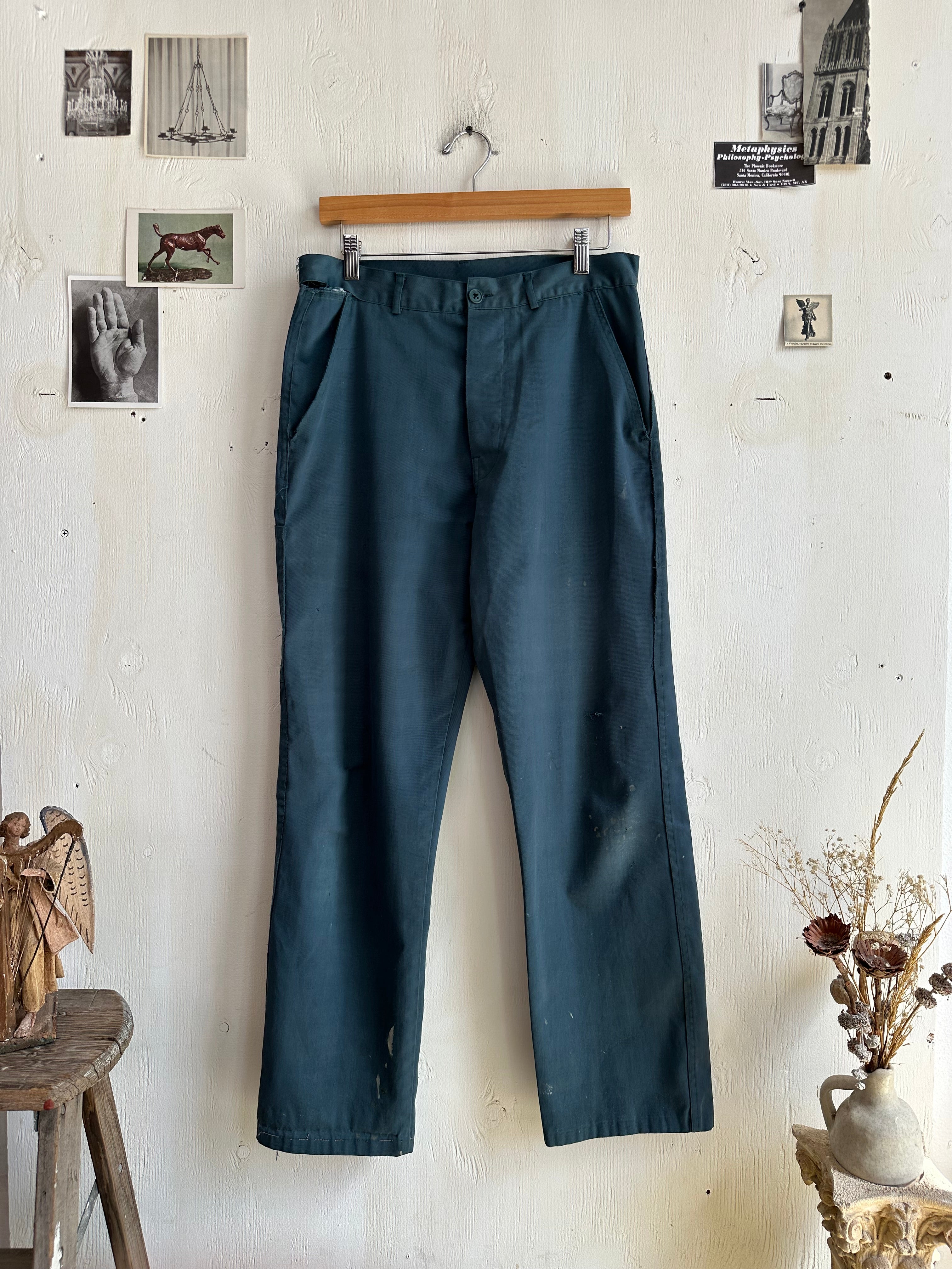 1960s Paper Thin Evergreen Work Pants (32/28)