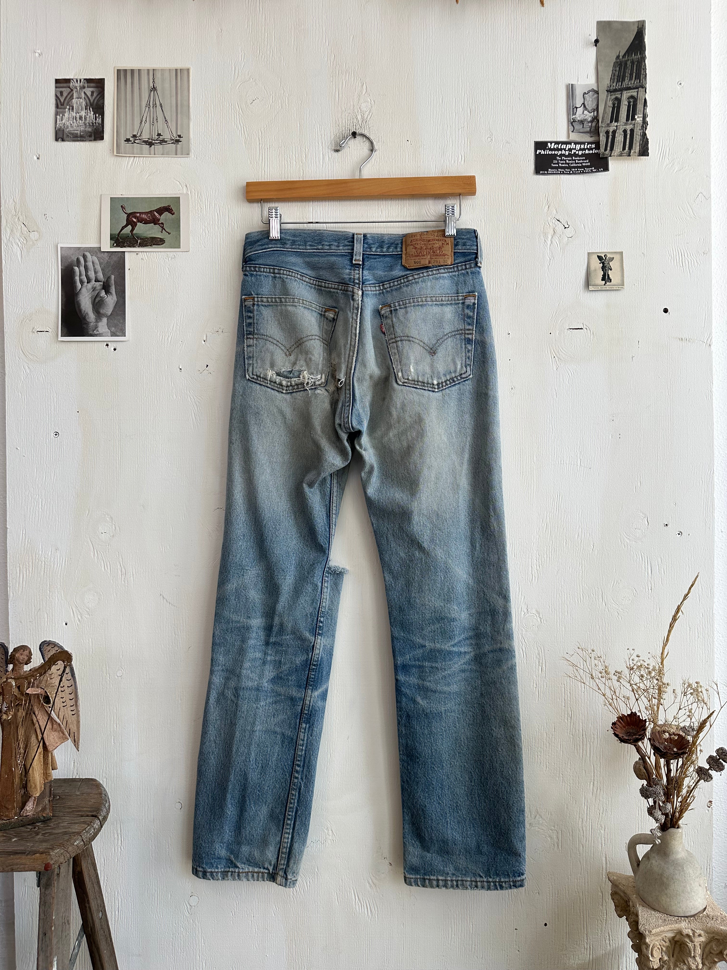 1980s Thrashed and Repaired Levis 501s (29/29)