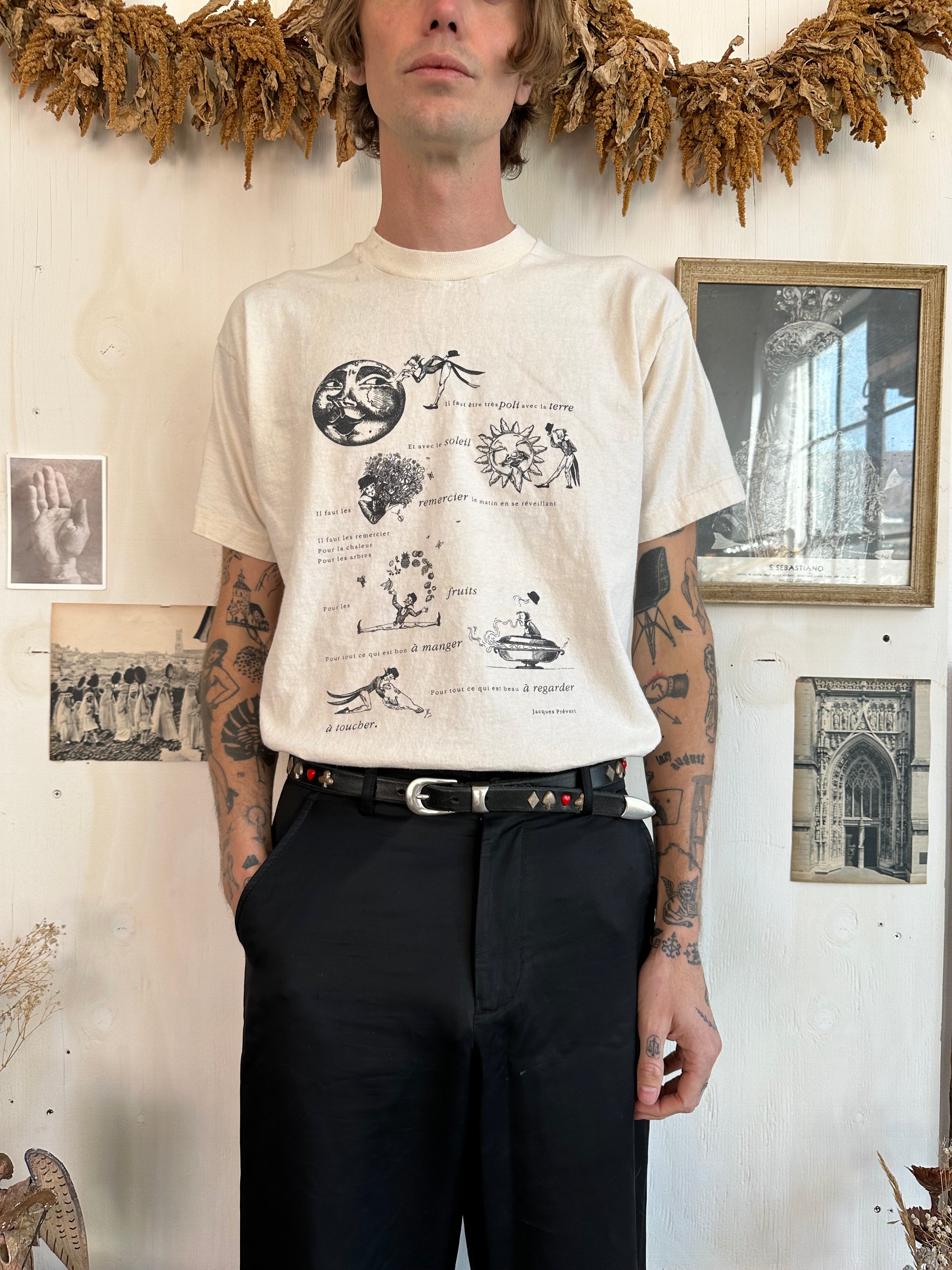 1990s French Poem T-Shirt (L/XL)