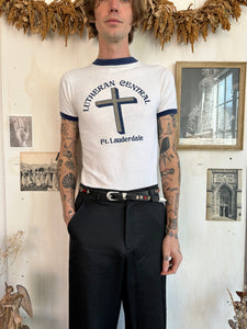 1980s Lutheran Cross Ringer Tee (S)