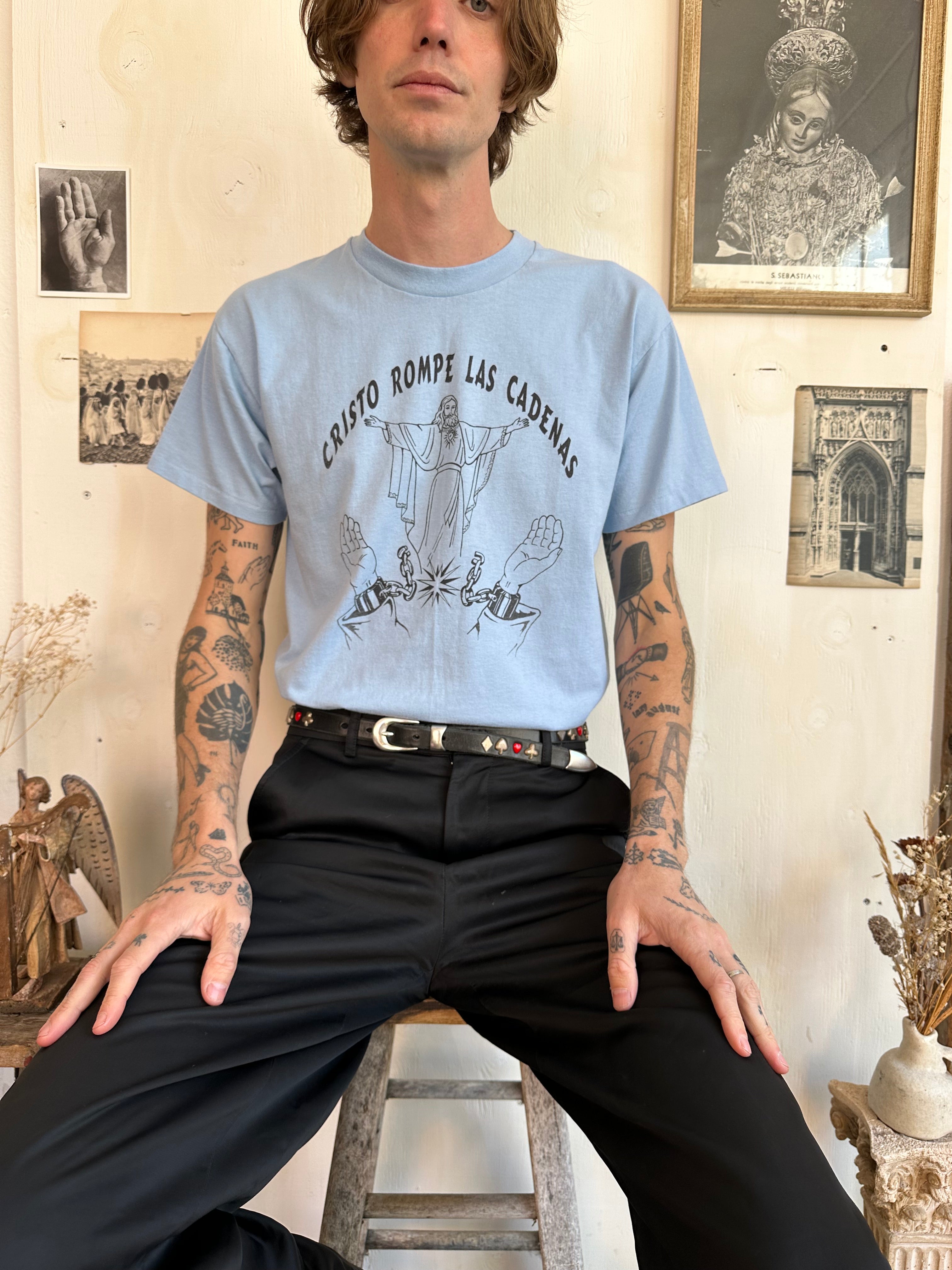 1990s Broken Chain Christ T-Shirt (M)
