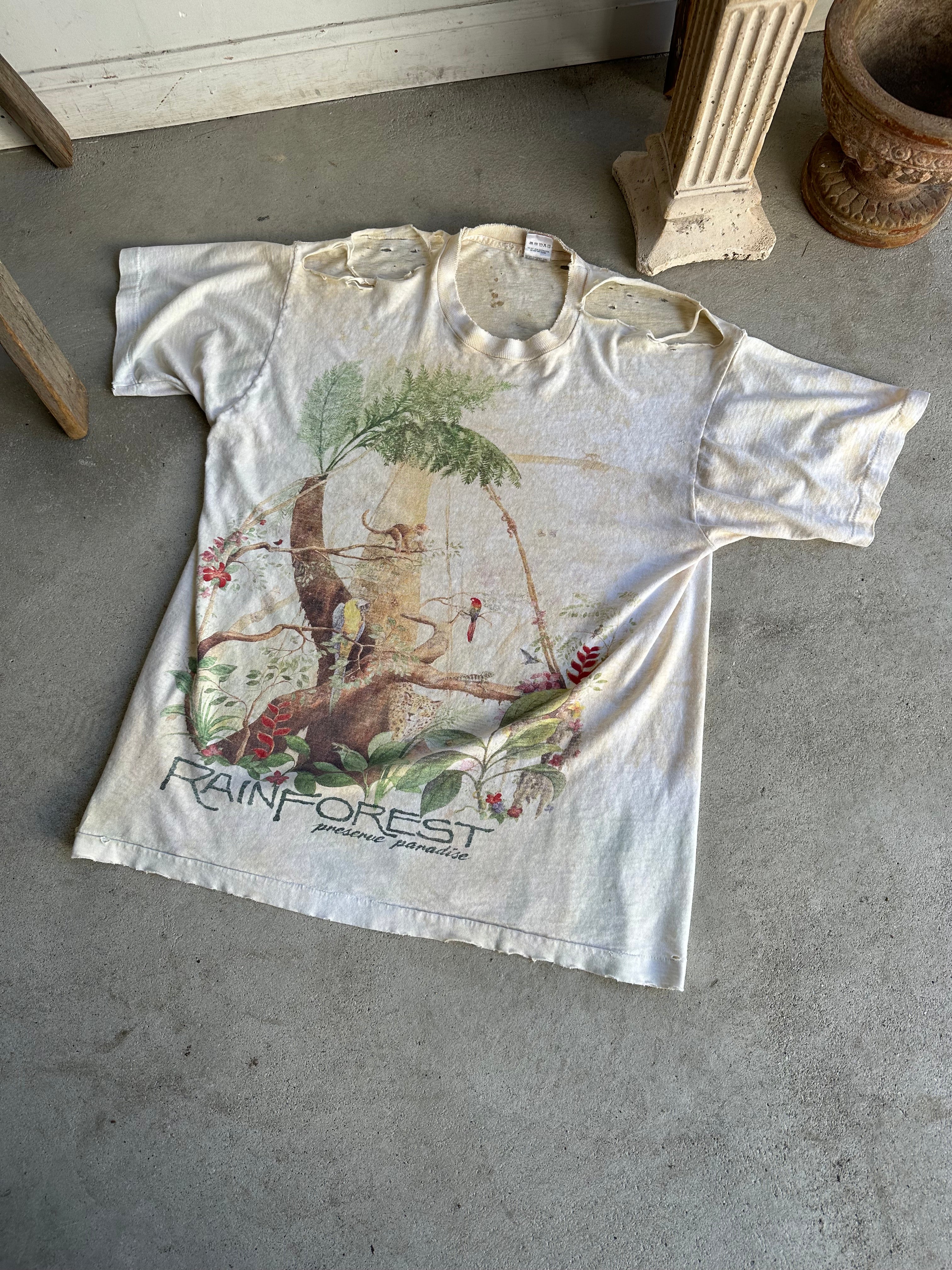 1990s Thrashed Rainforest T-Shirt (XL)