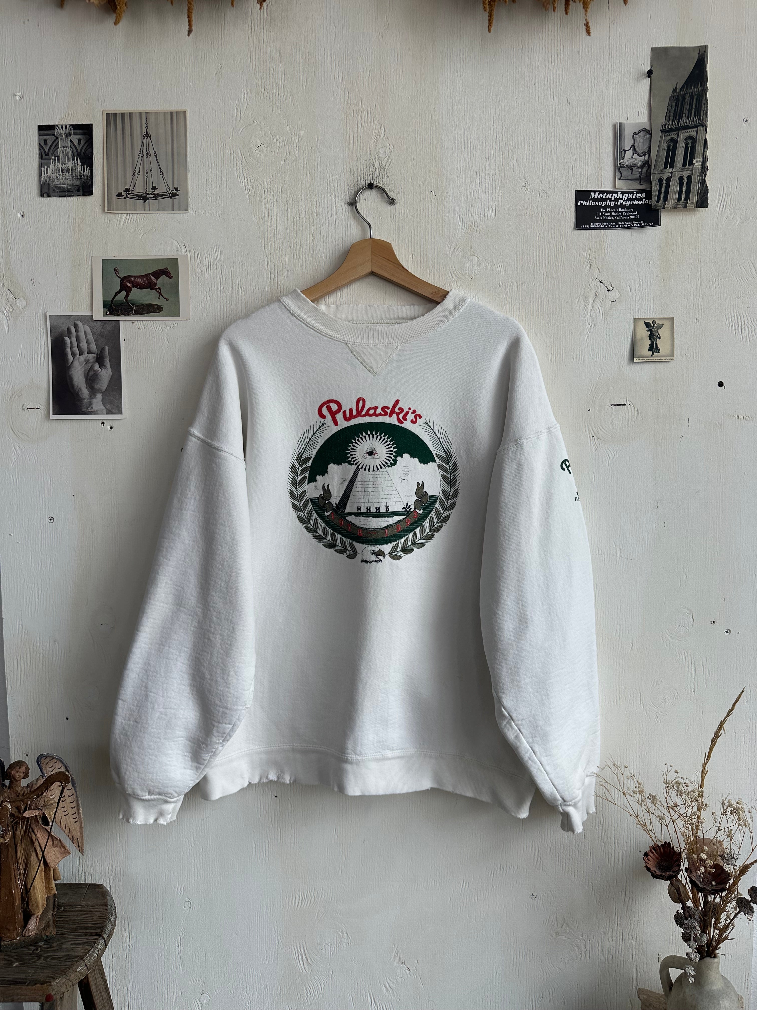 1990s Well Worn Polaski's Illuminati Sweatshirt (Boxy XL)