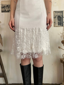 1970s Lace Top Midi Slip (M)