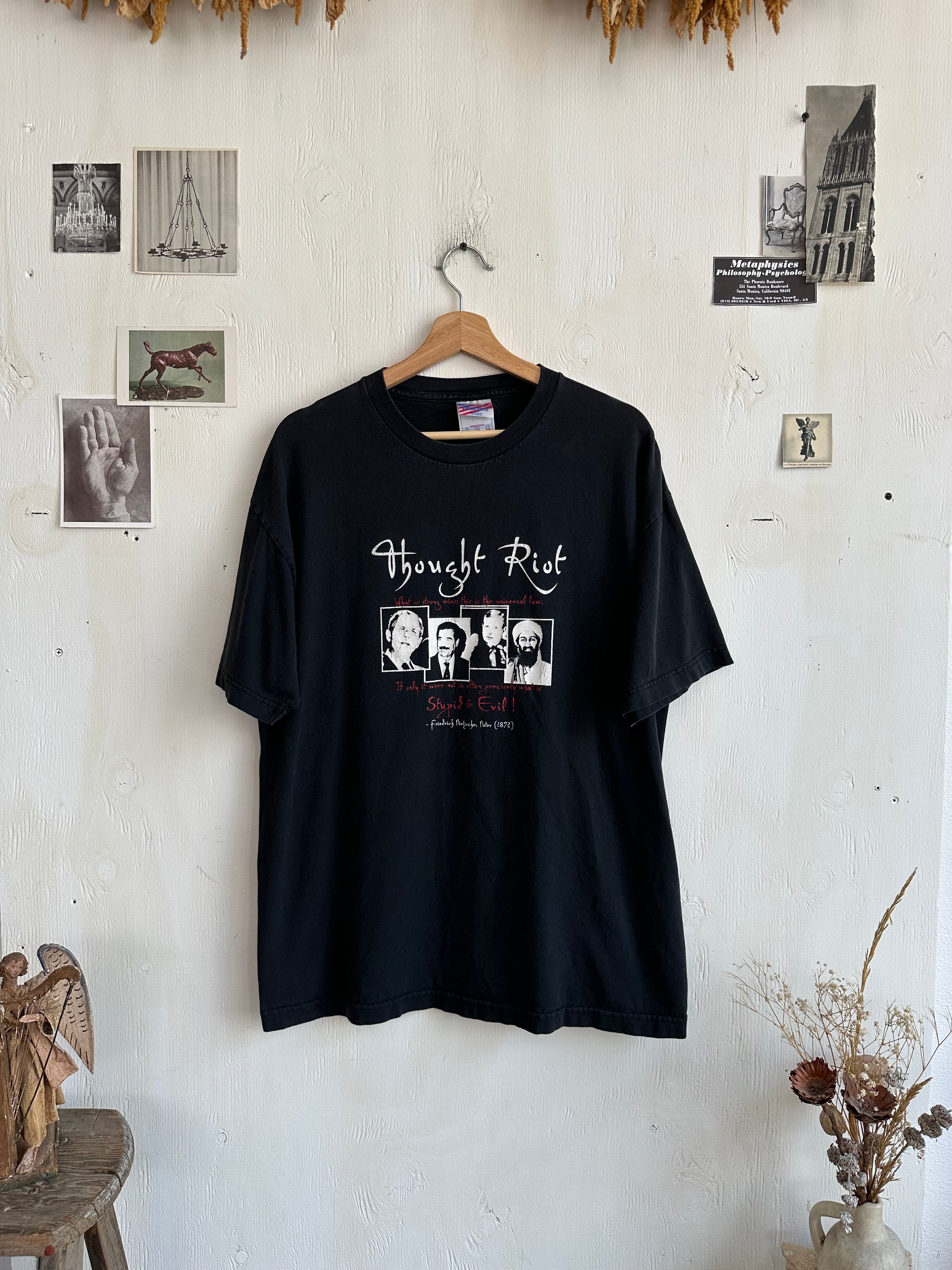 1990s Power: Stupid and Evil Nietzche T-Shirt (XL)