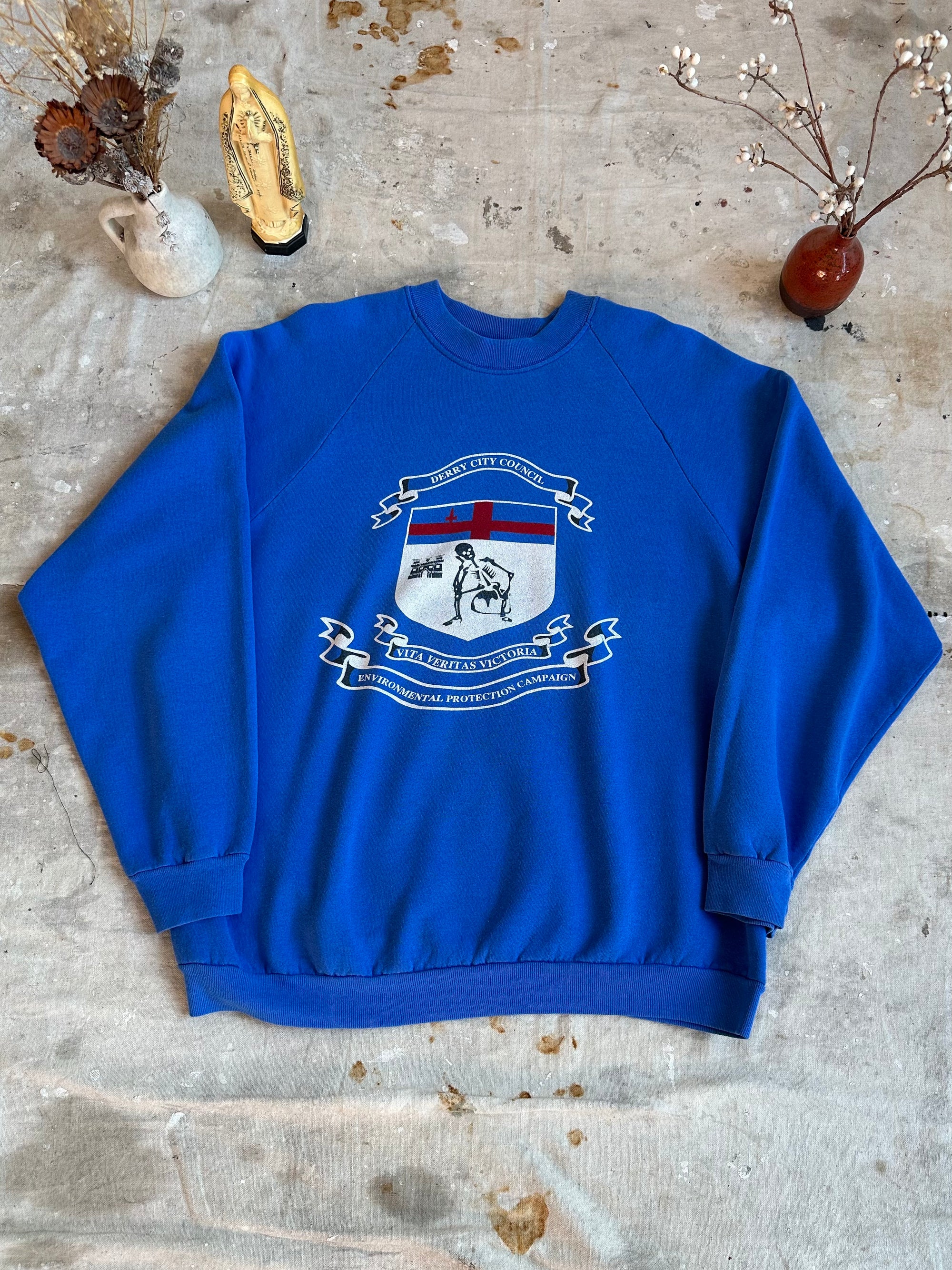 1980s Derry, Ireland Crest Sweatshirt