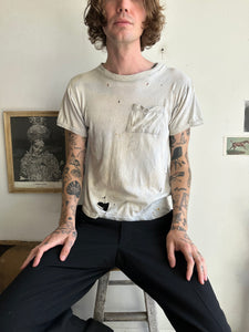 1960s Thrashed Baby Blue Pocket Tee (M)