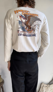 1980s Harley-Davidson Long Sleeve Henley (L)