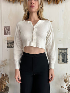 1970s Cropped Thermal Cardigan (Cropped XS/S)