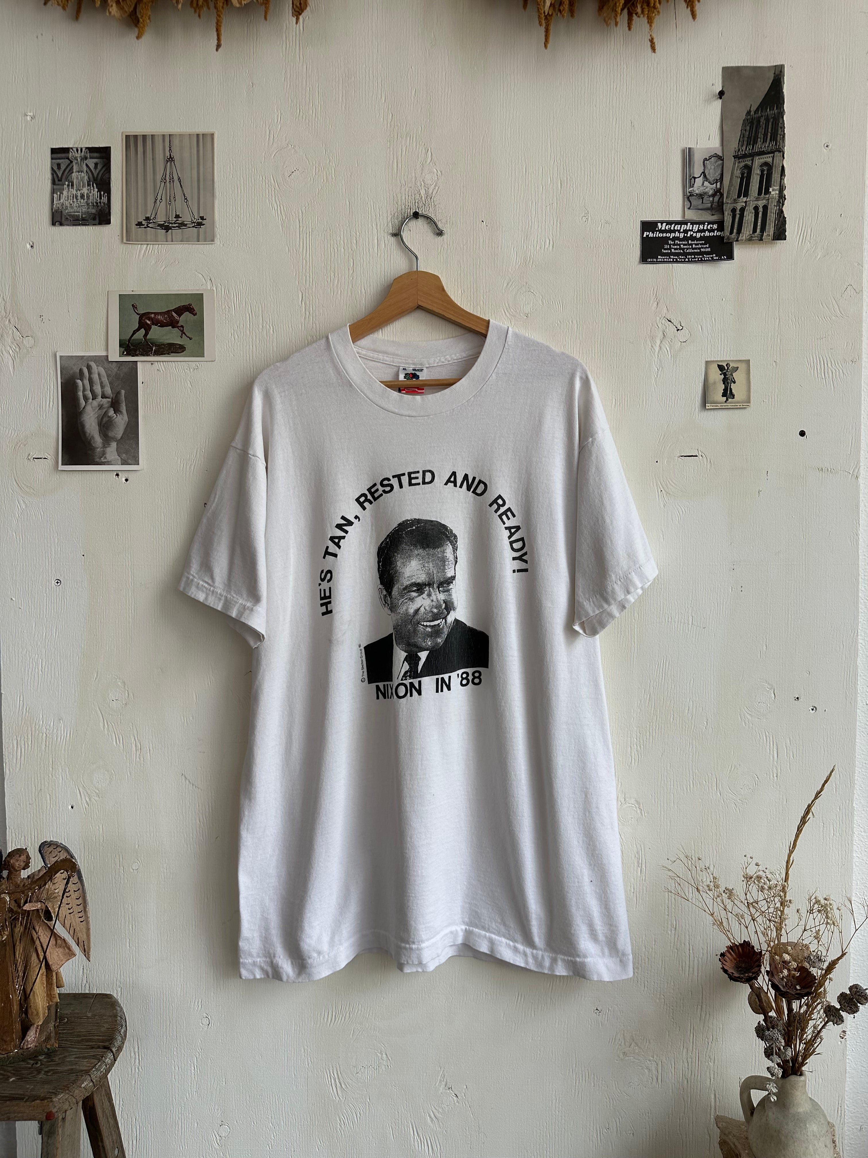 1988 Nixon Tan, Rested, Ready T-Shirt (Boxy XL)