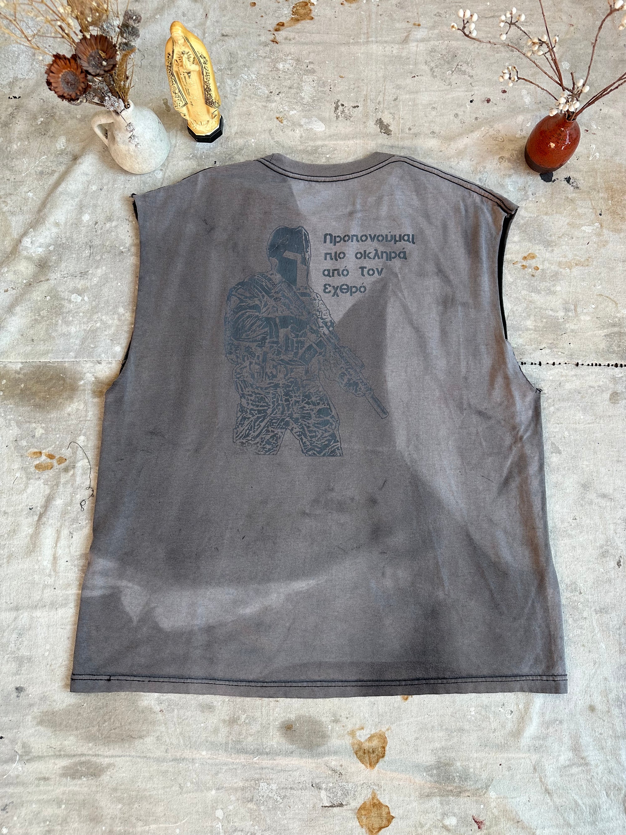 1990s Faded Spartan Soldier Muscle Tee