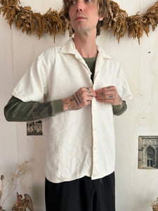 1990s Thick Irish Linen Camp Collar Button Up (Boxy XL)