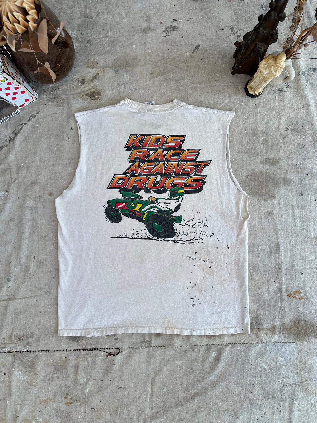 1990s Thrashed Kids Race Against Drugs Muscle Tee