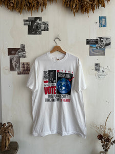 1990s Vote For This Planet Anti-Bush T-Shirt (Boxy XL)