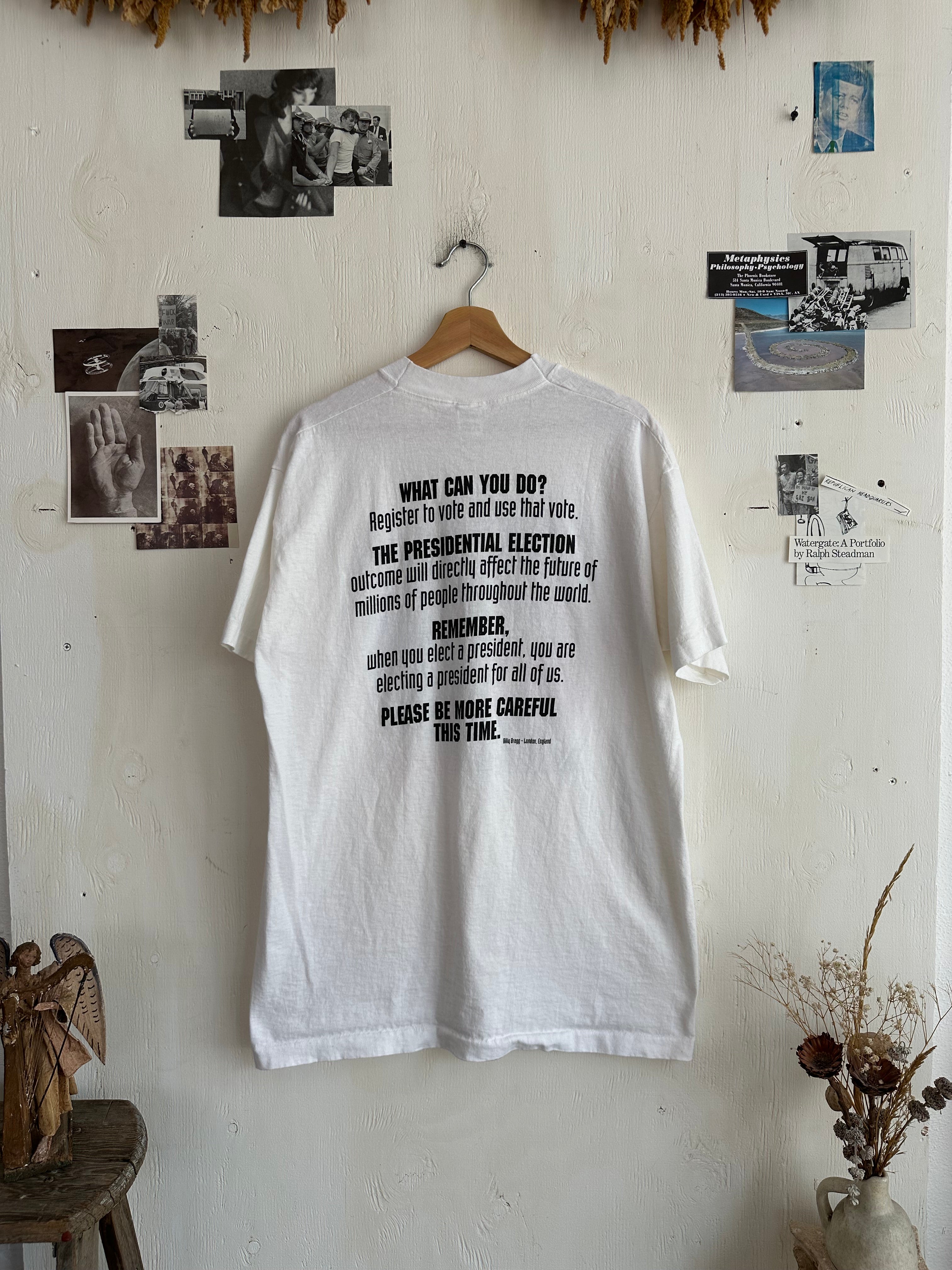 1990s Vote For This Planet Anti-Bush T-Shirt (Boxy XL)