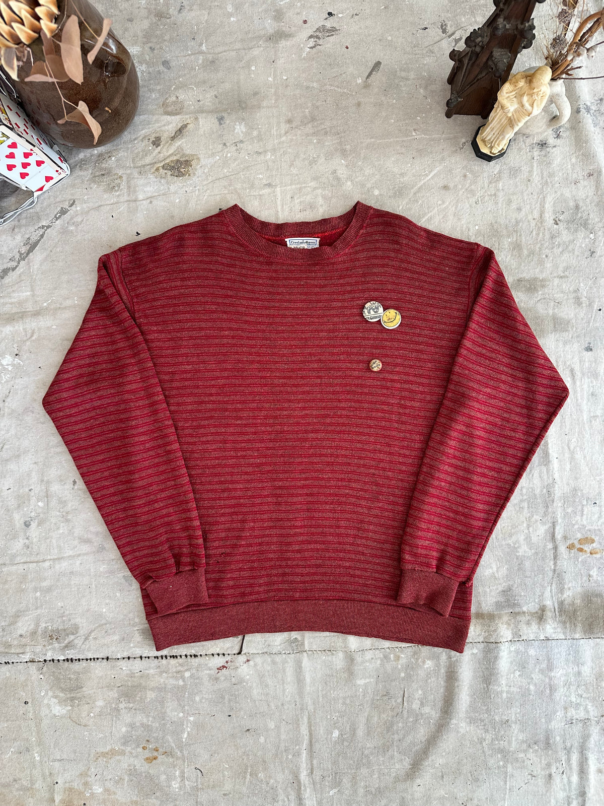 1960s Rayon Sweatshirt W/ Pins
