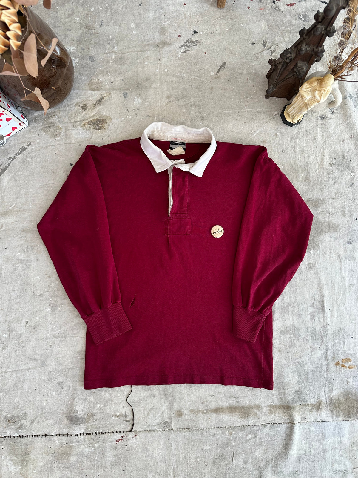 1950s Maroon Rugby Shirt W/ Pin