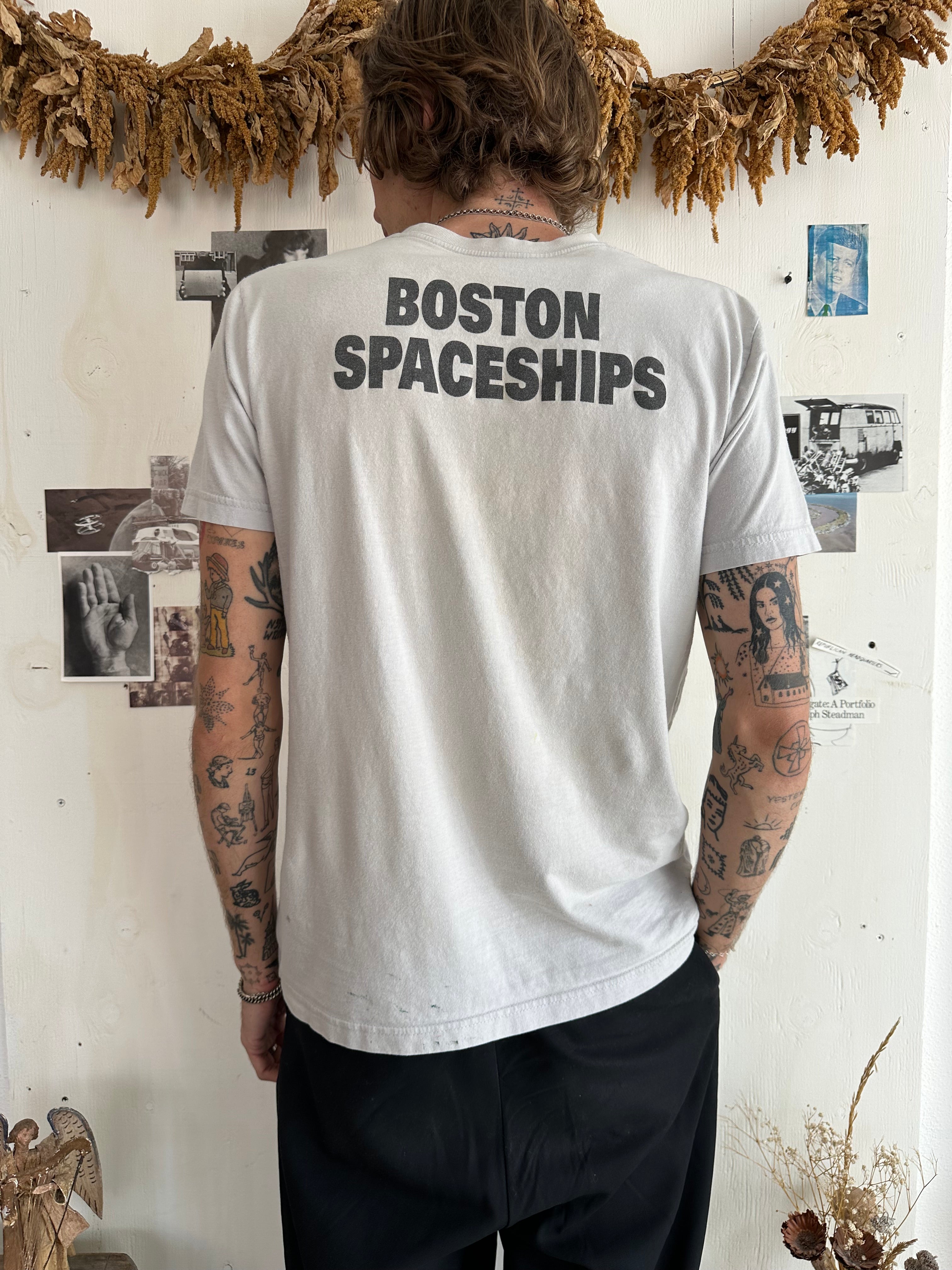 2000s Paint Splattered Boston Spaceships Tee (M)