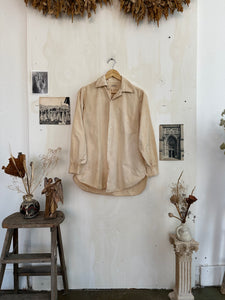 1950s Well-Worn Cream Button Down Shirt (L/XL)