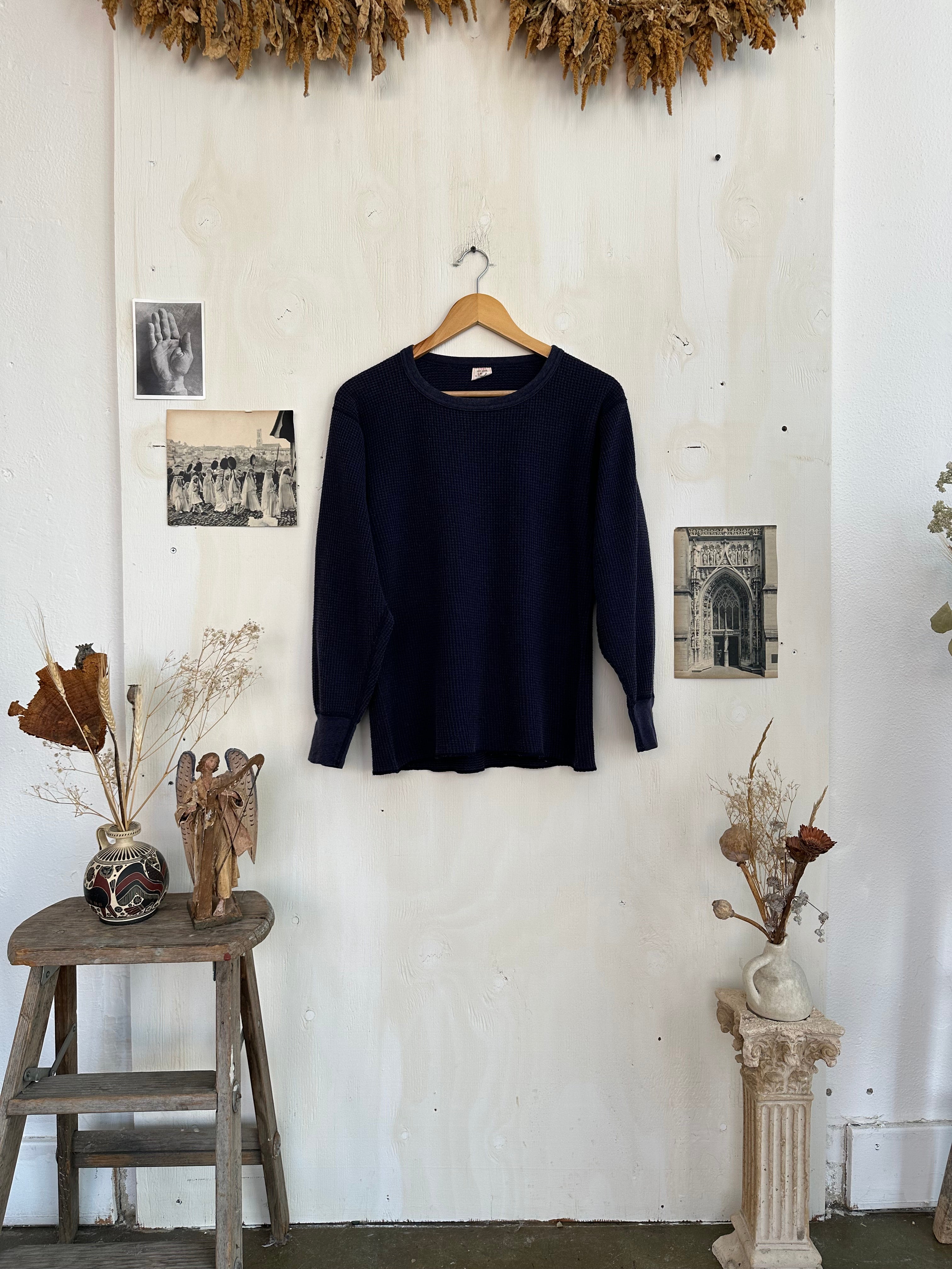 1980s Midnight Blue Thermal (Boxy M/L)