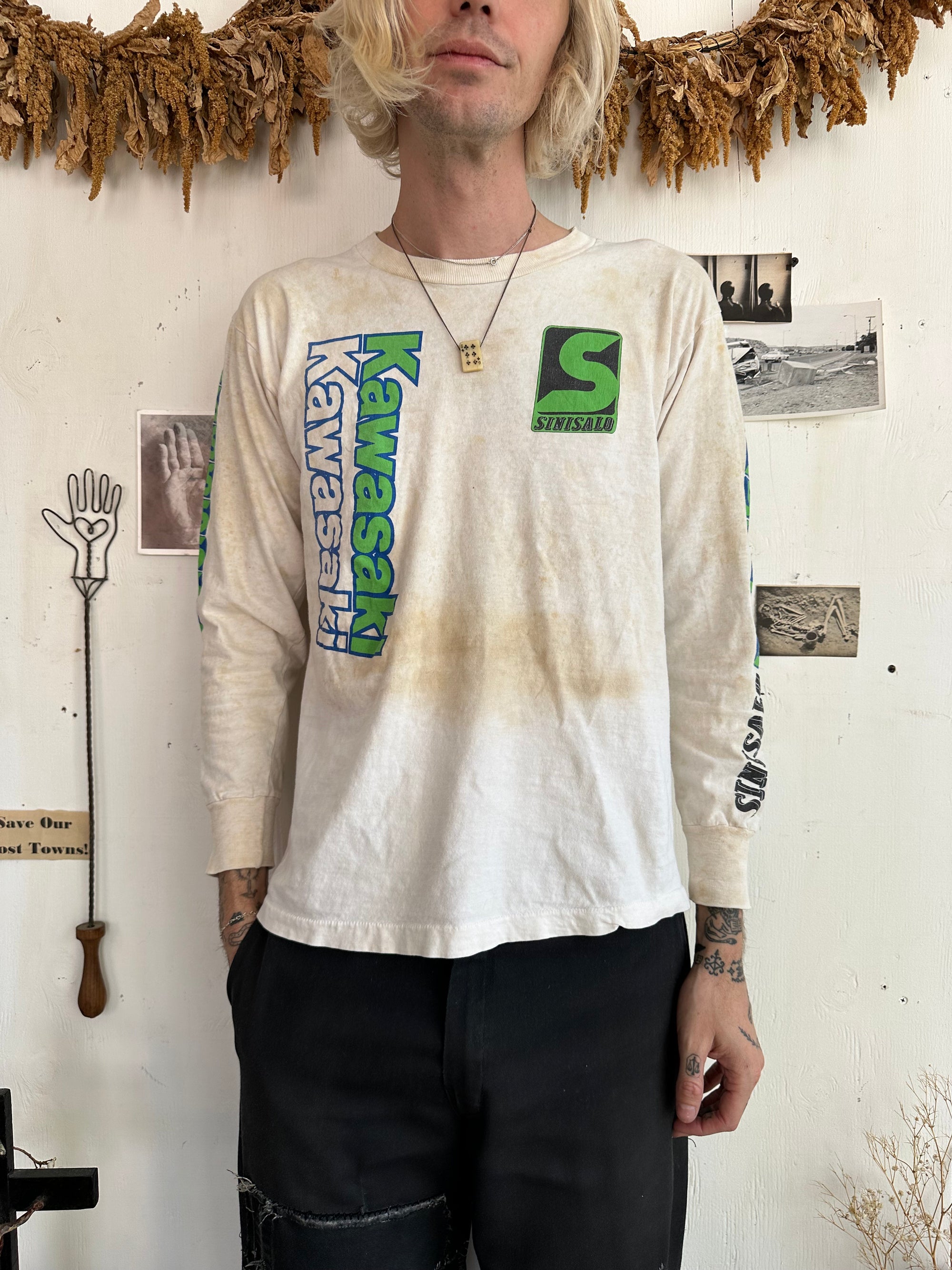 1990s Thrashed Kawasaki Long Sleeve