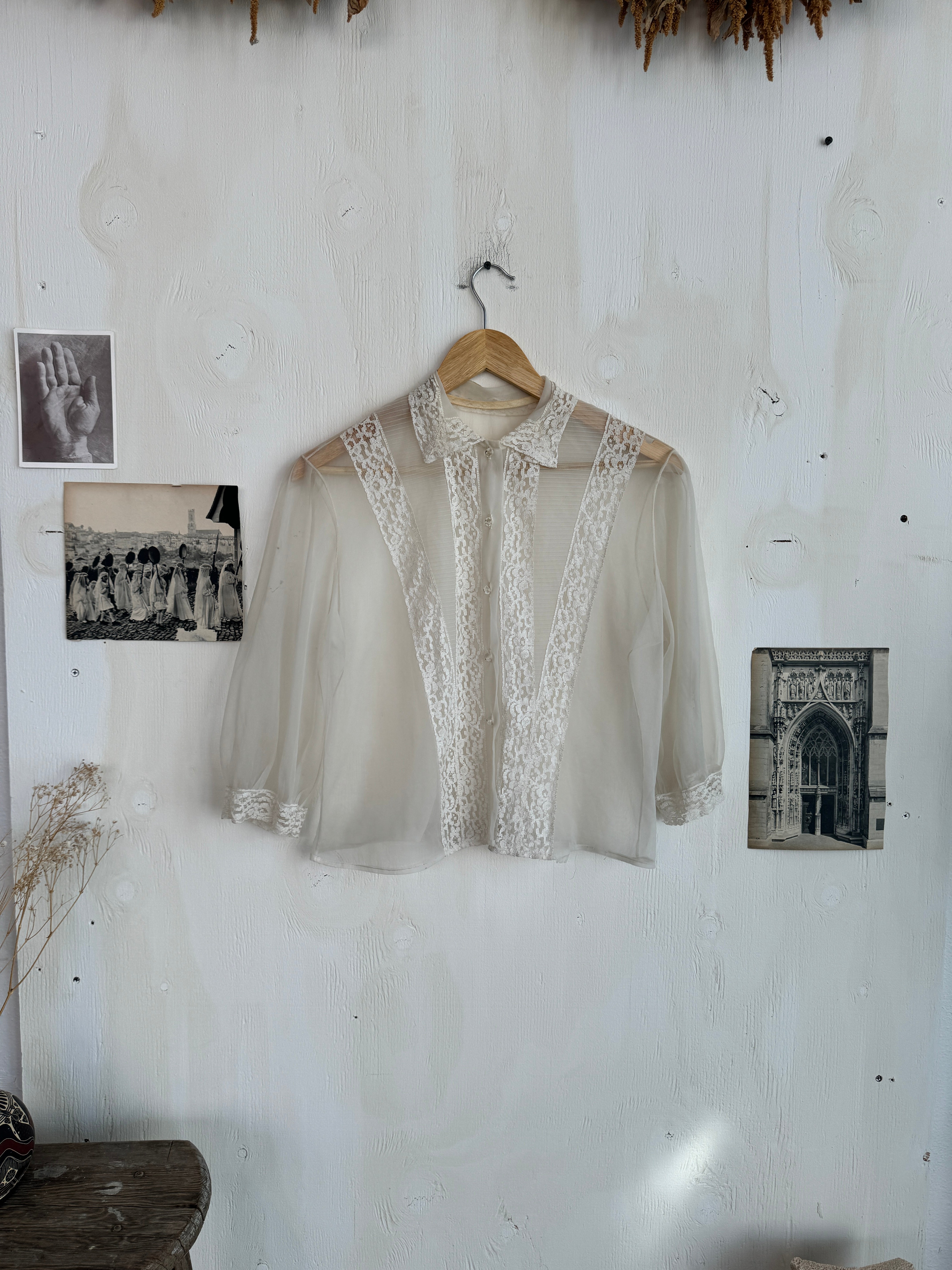 1960s Sheer Blouse (Boxy M)