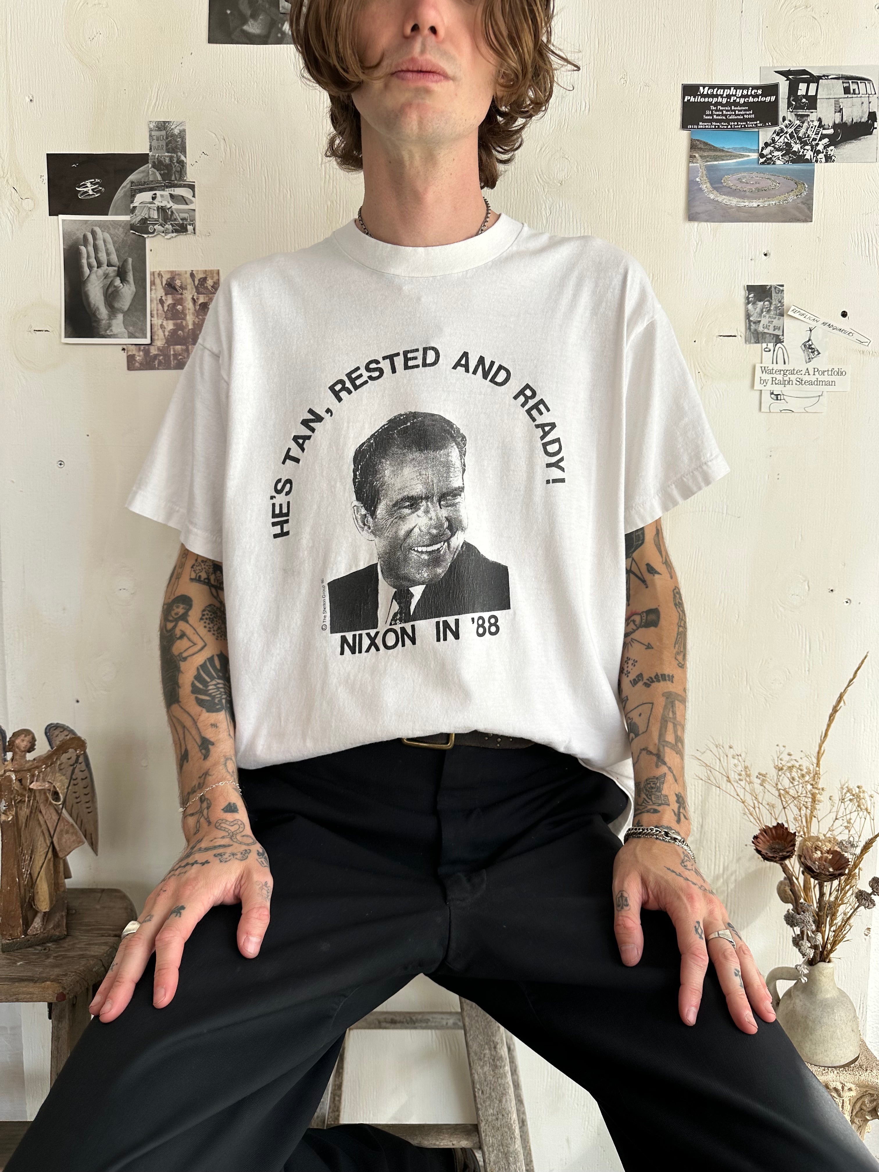 1988 Nixon Tan, Rested, Ready T-Shirt (Boxy XL)