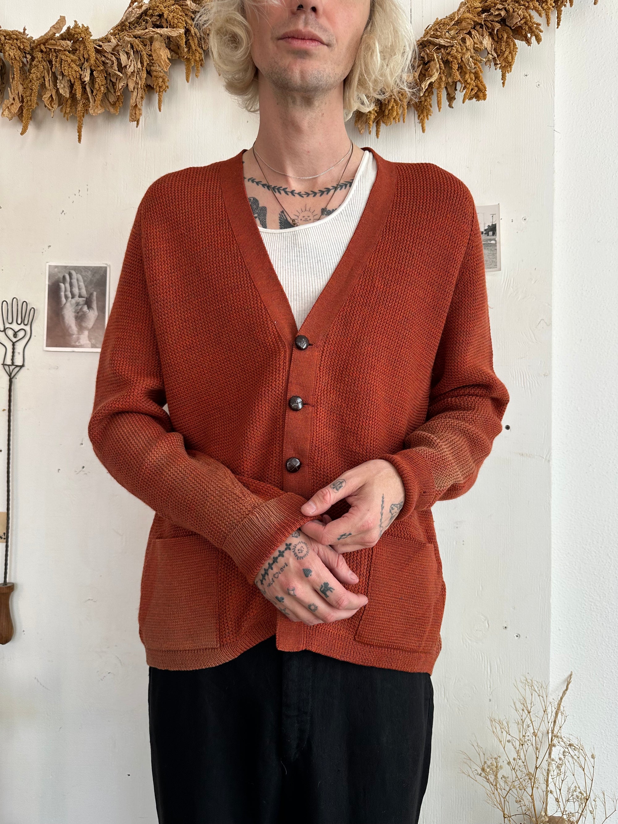 1950s Faded Rust Cardigan