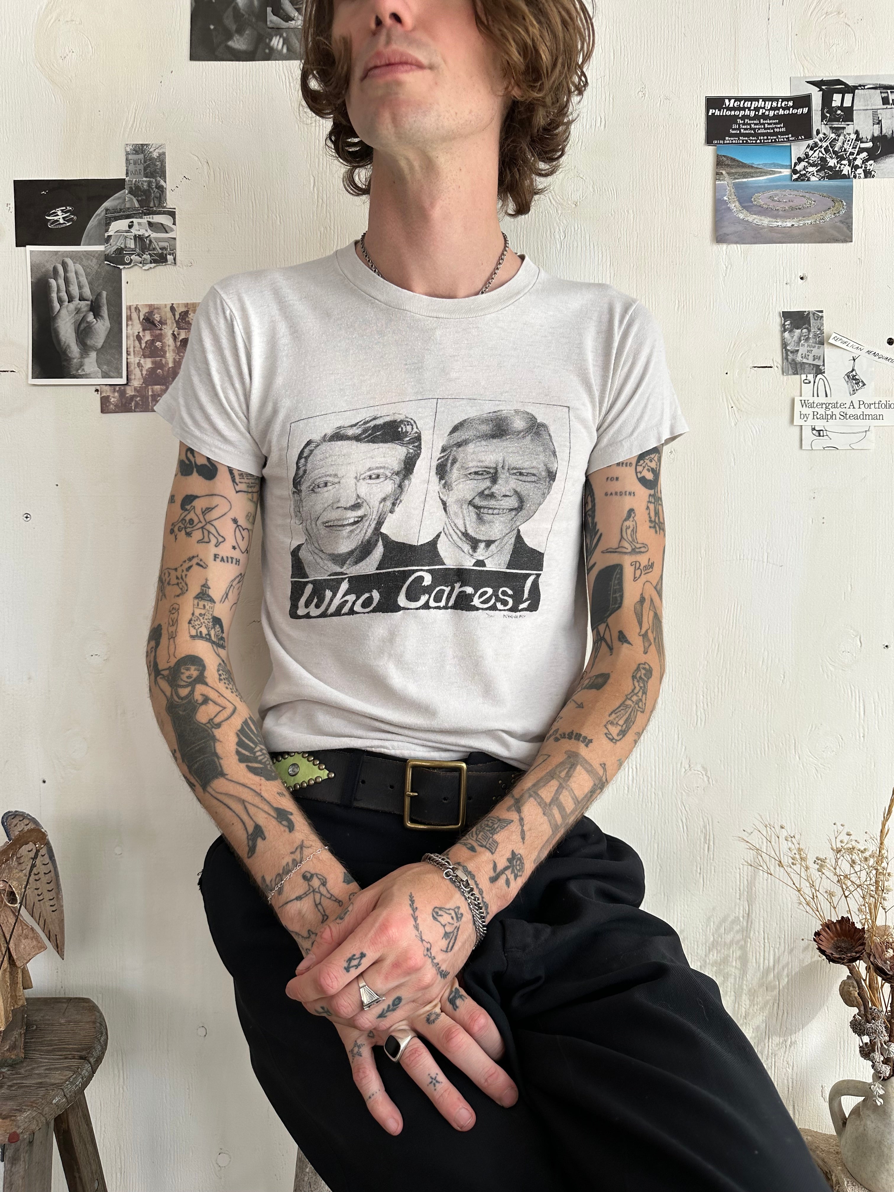 1980 Reagan/Carter Who Cares! T-Shirt (S)