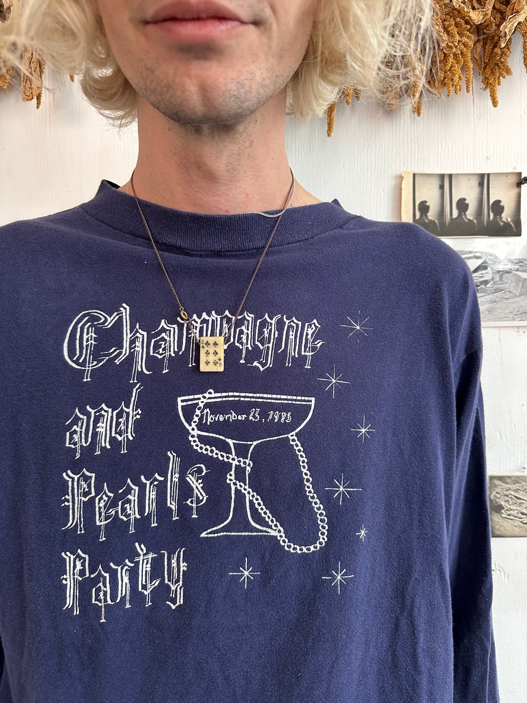1985 Champagne and Pearls Party Long Sleeve
