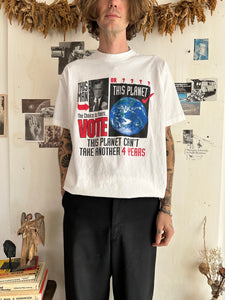 1990s Vote For This Planet Anti-Bush T-Shirt (Boxy XL)