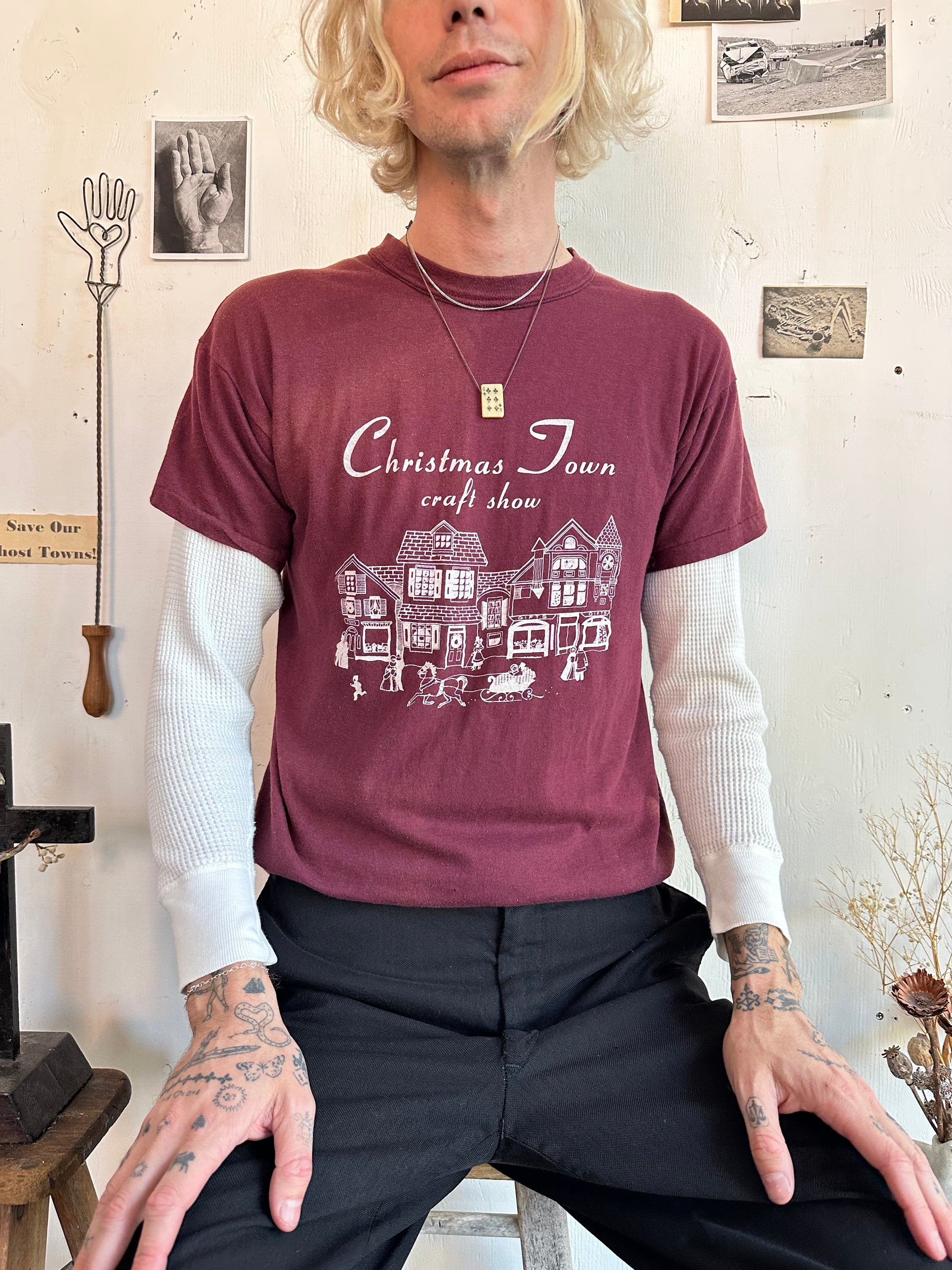1970s Christmas Town Craft Show T-Shirt