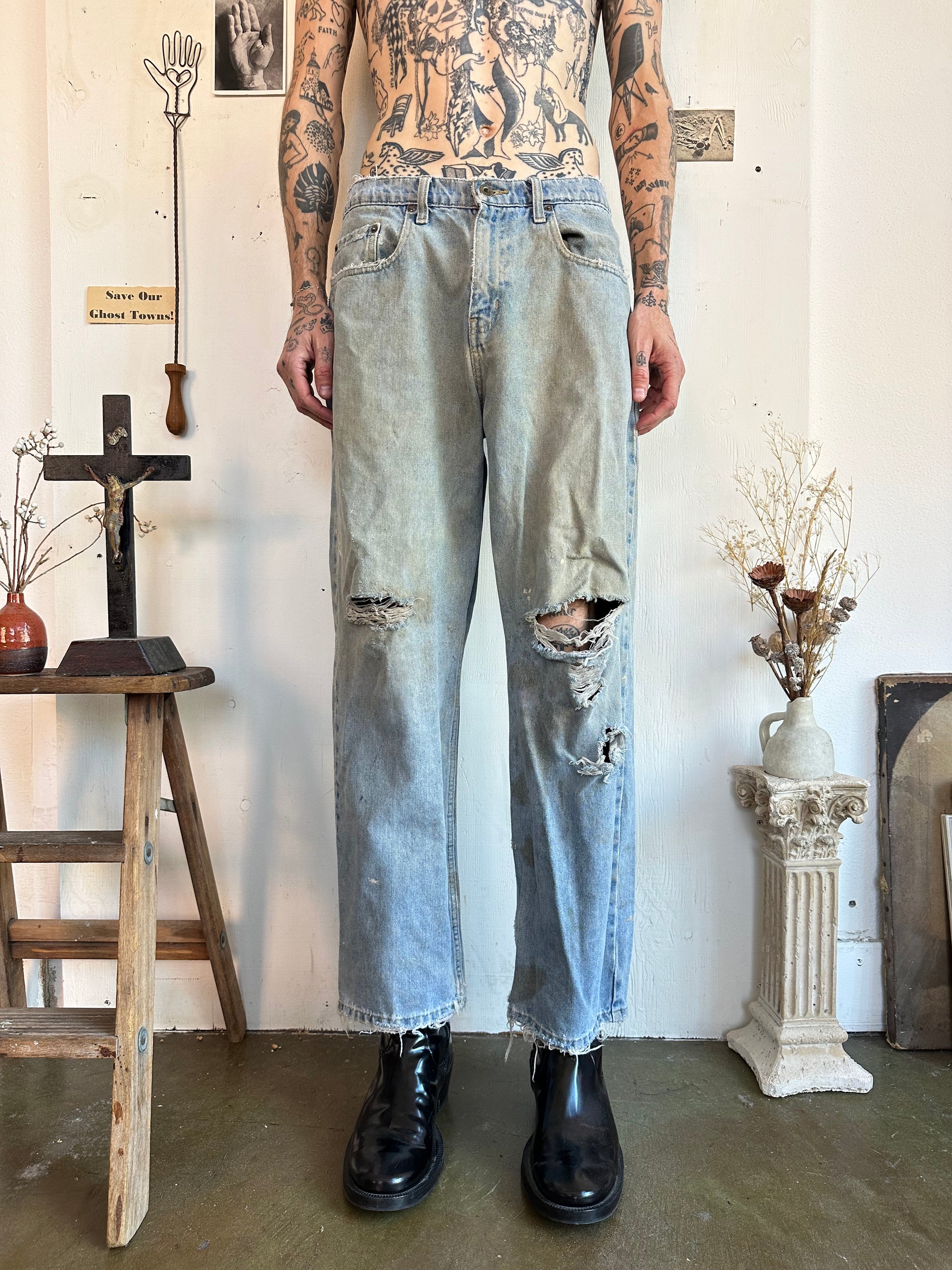 1990s Thrashed Polo Jeans