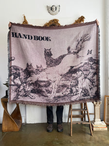 'Goya" Printed Jacquard Blanket/Tapesstry (60” x 48”)