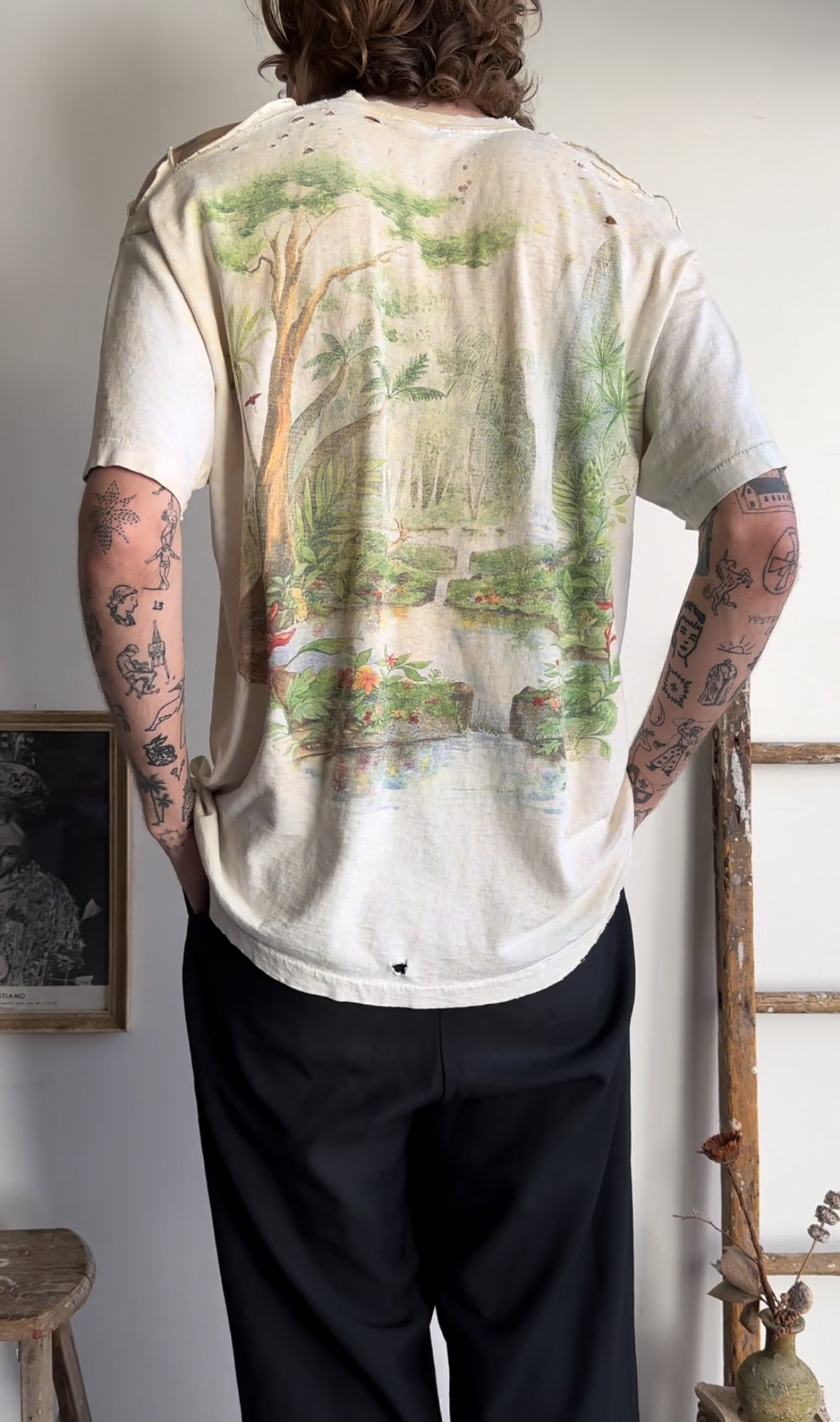 1990s Thrashed Rainforest T-Shirt (XL)