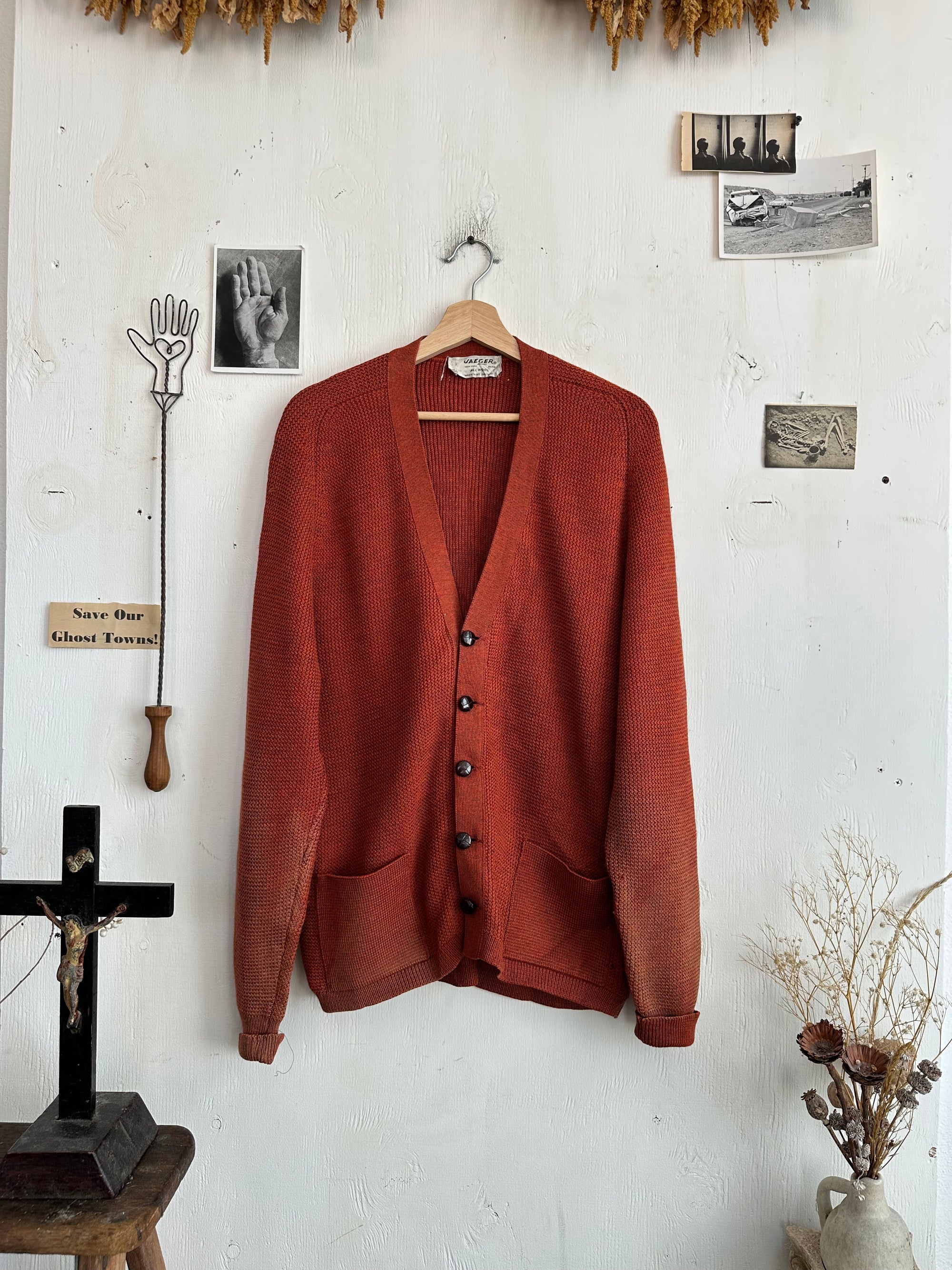 1950s Faded Rust Cardigan