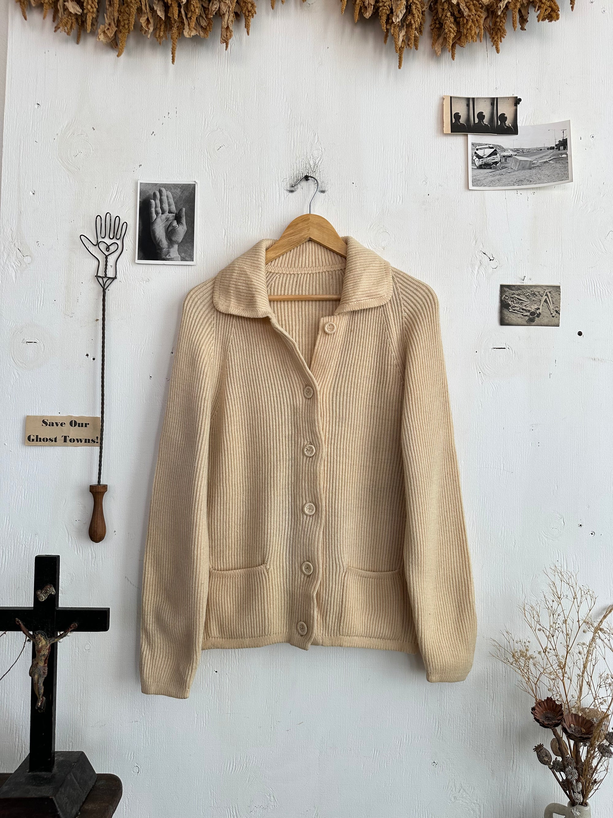 1960s Cream Knit Jacket