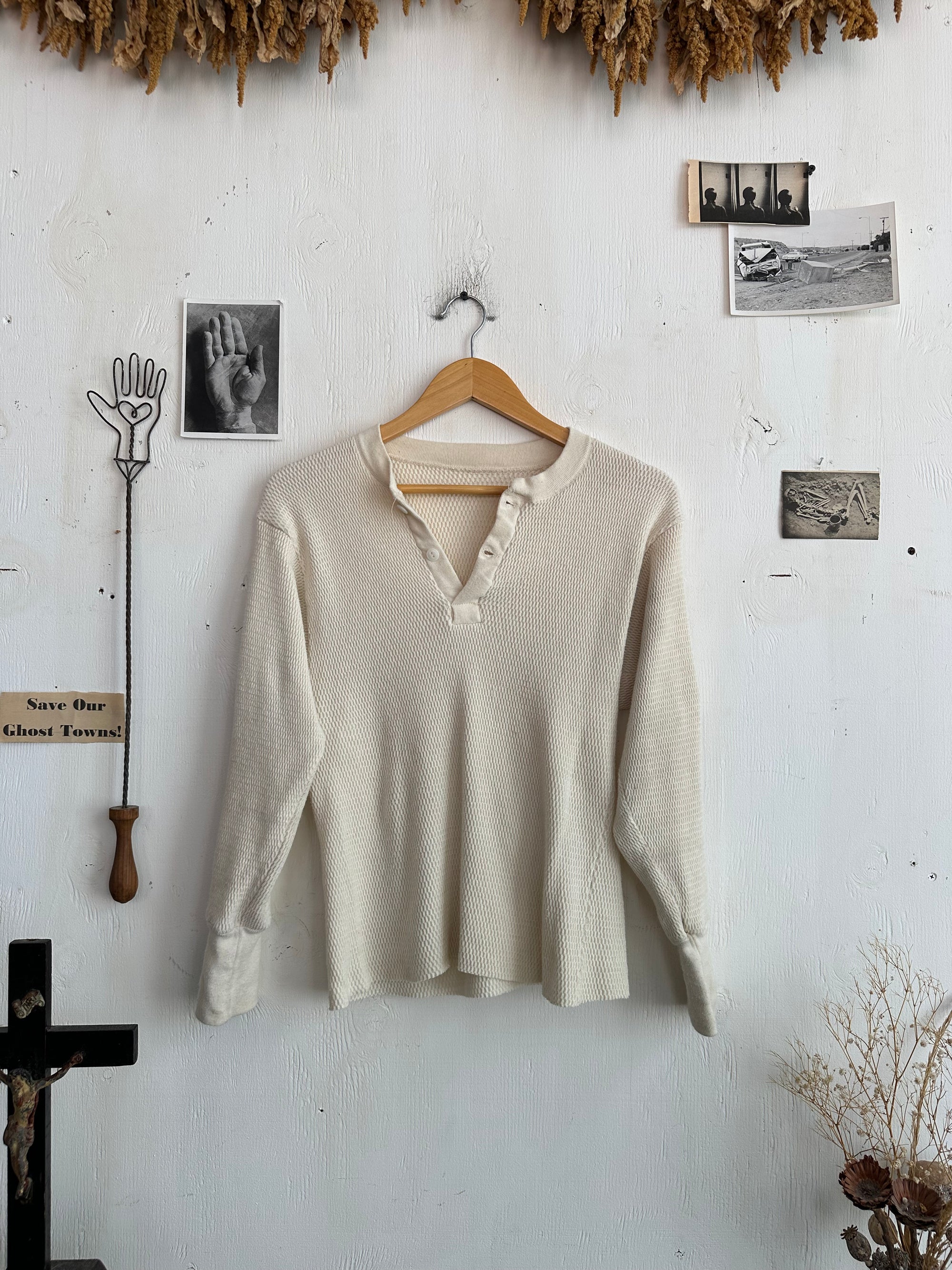 1970s Thermal Henley
